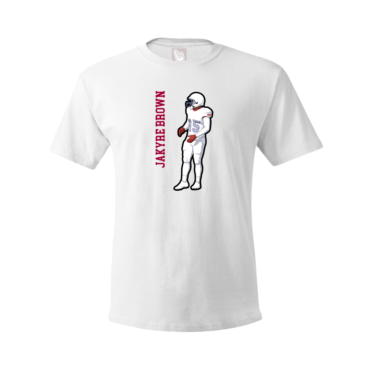 Tee — Name Vertical in White