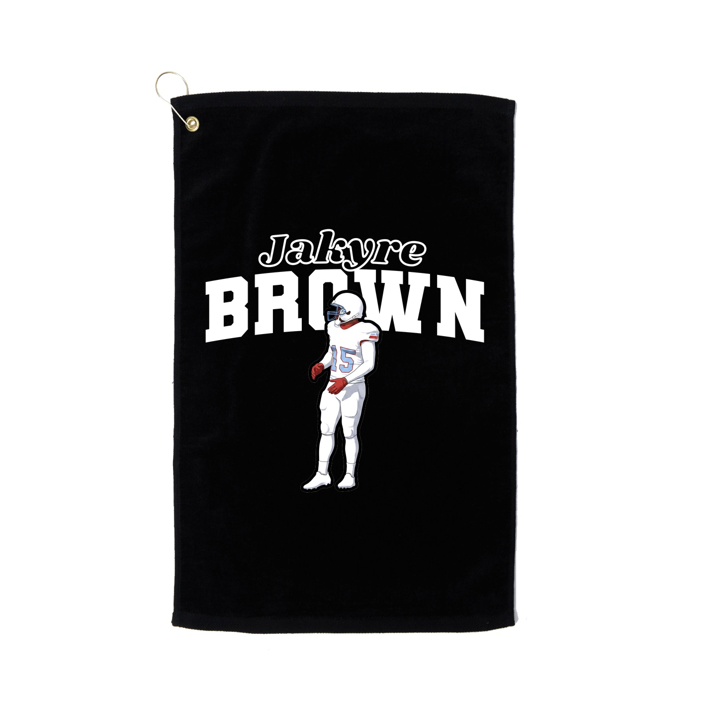 Golf Towel — Name Arch in Black