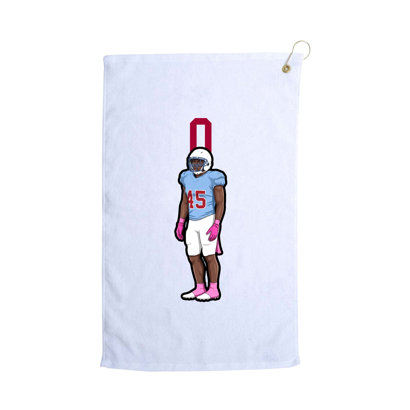 Golf Towel — Number Top in White