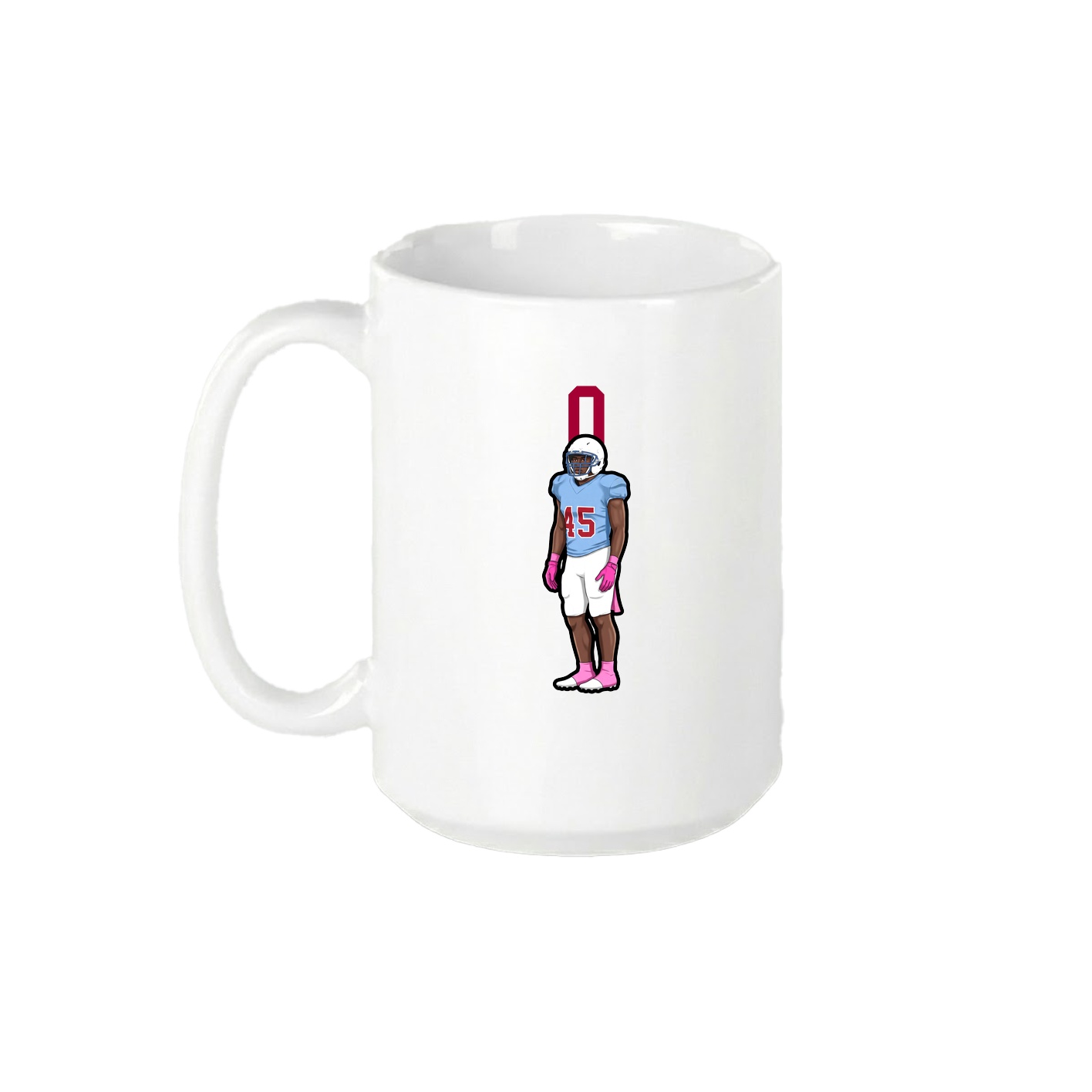 15oz Coffee Mug — Number Top in White