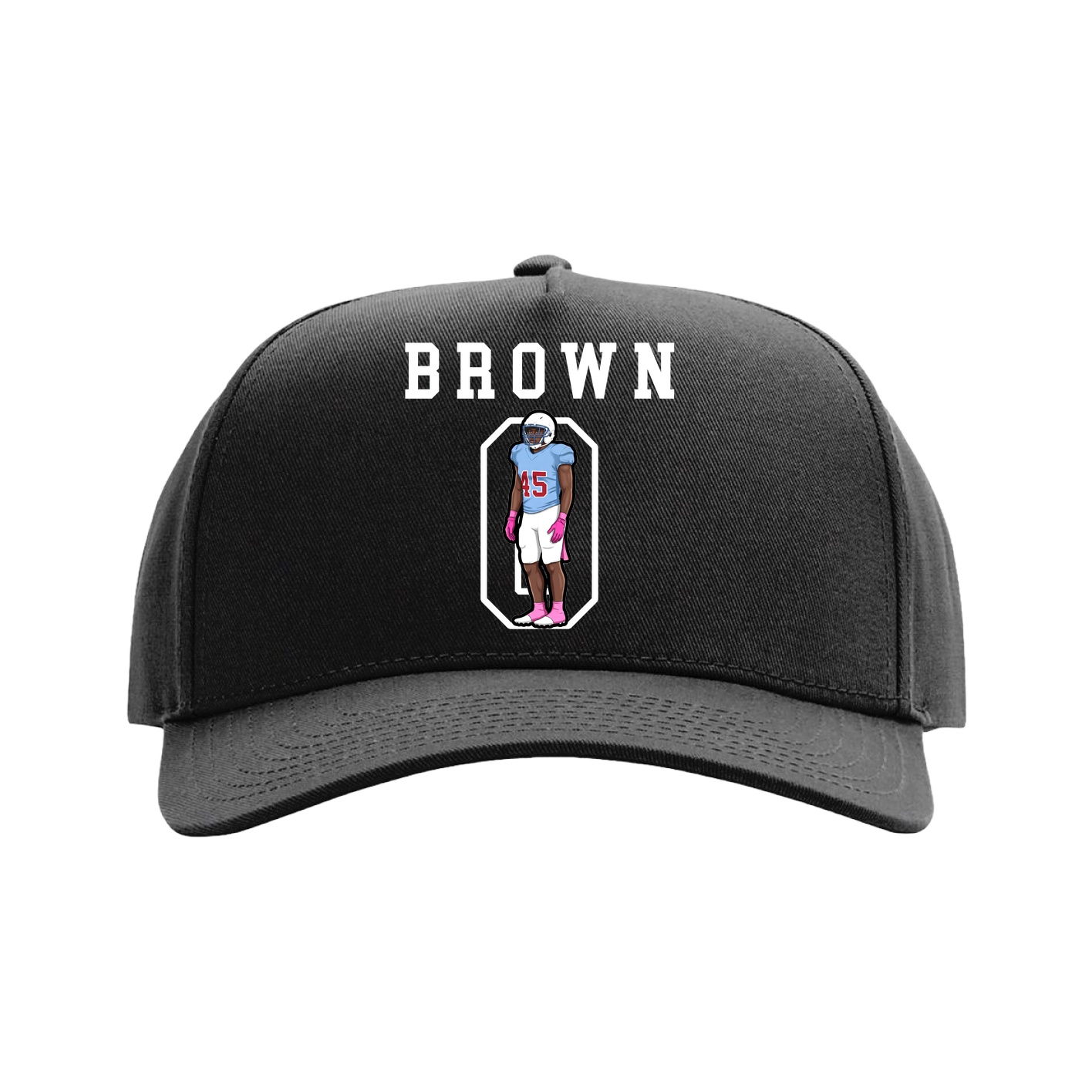 Full Fabric Five-Panel Champ Cap — Shirsey in Black