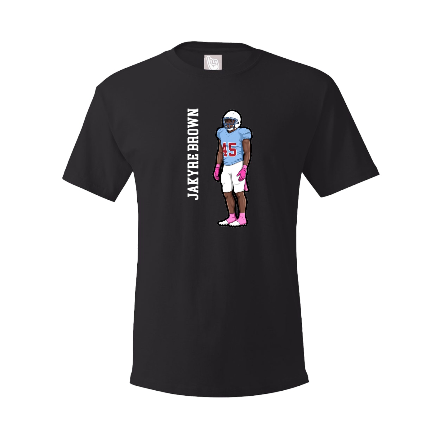 Youth Tee — Name Vertical in Black