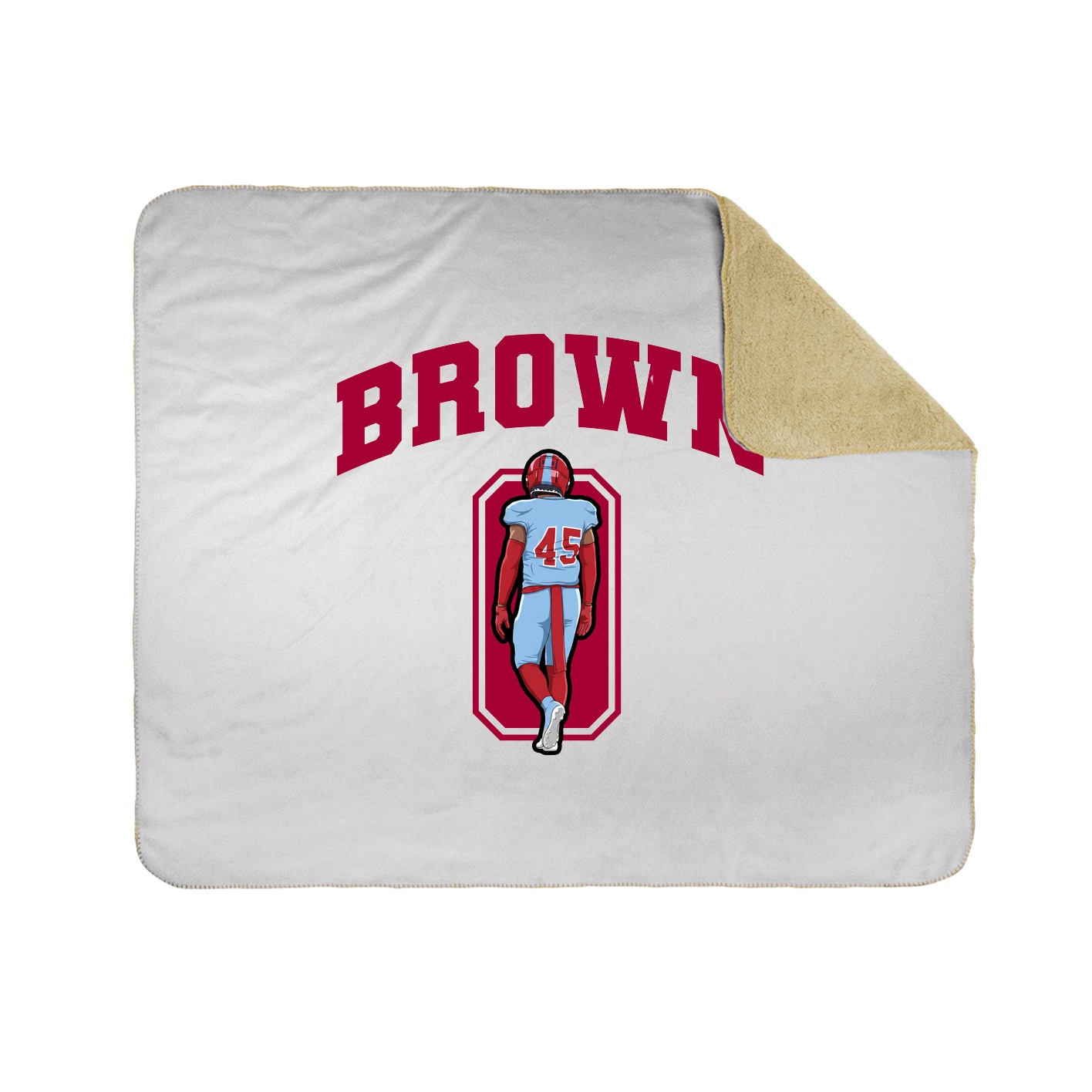 Throw Blanket — Number in White