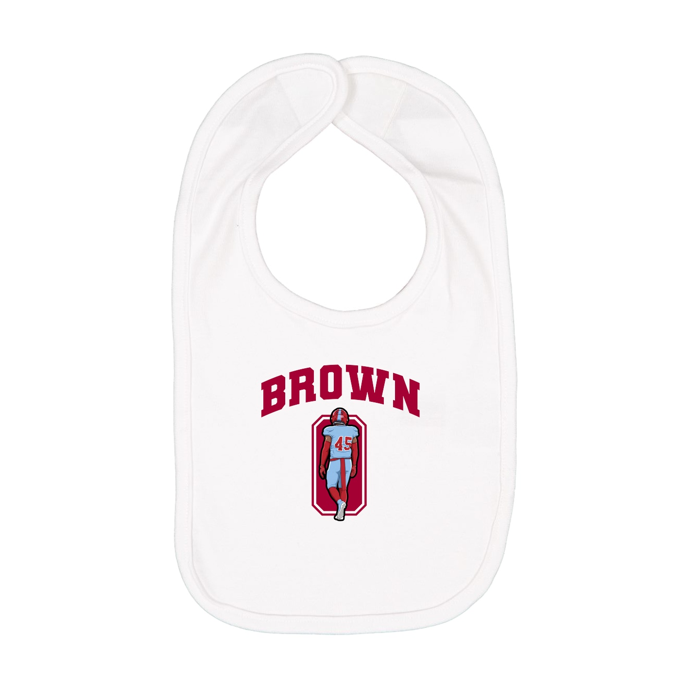 Infant Bib — Number in White