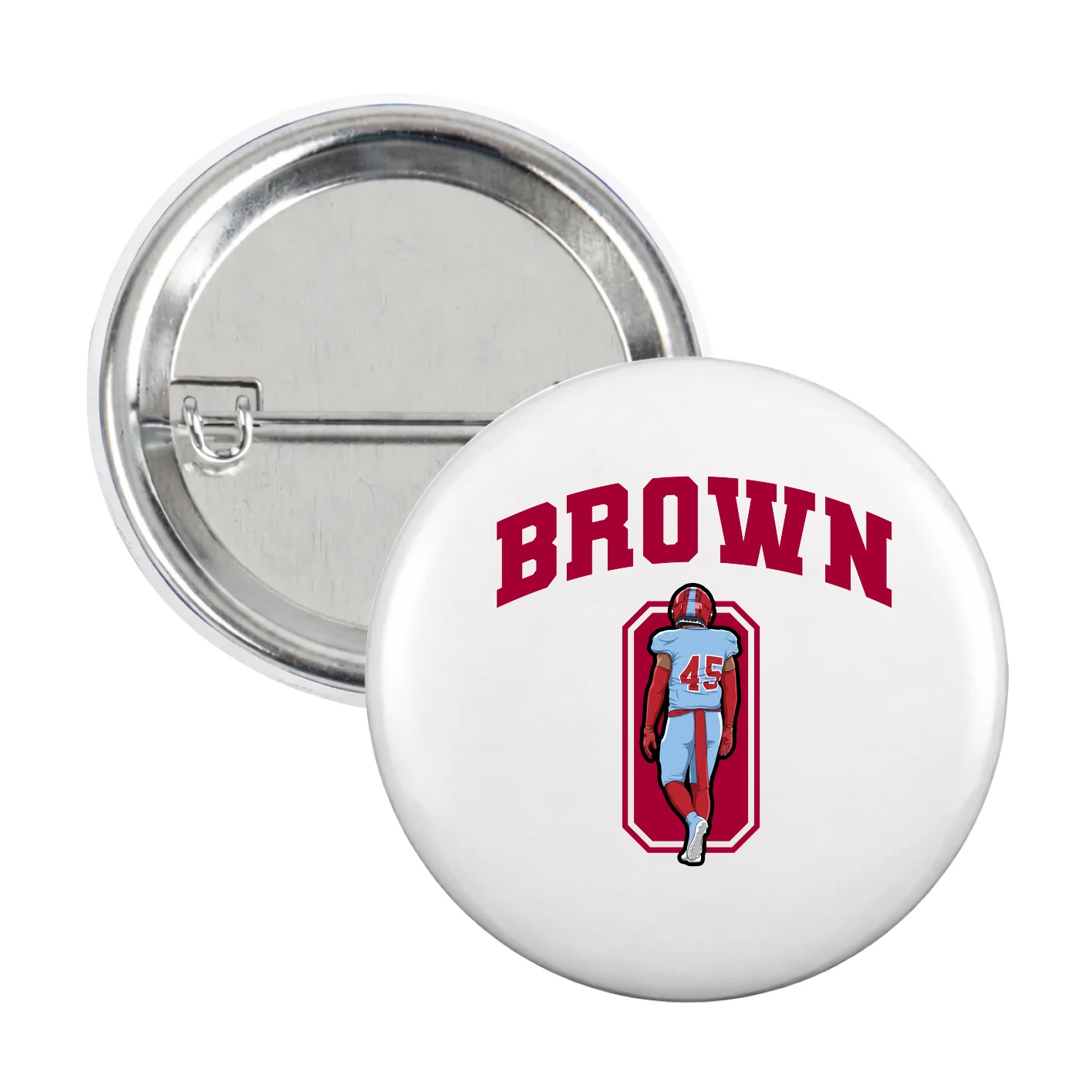 Game Day Button — Number in White