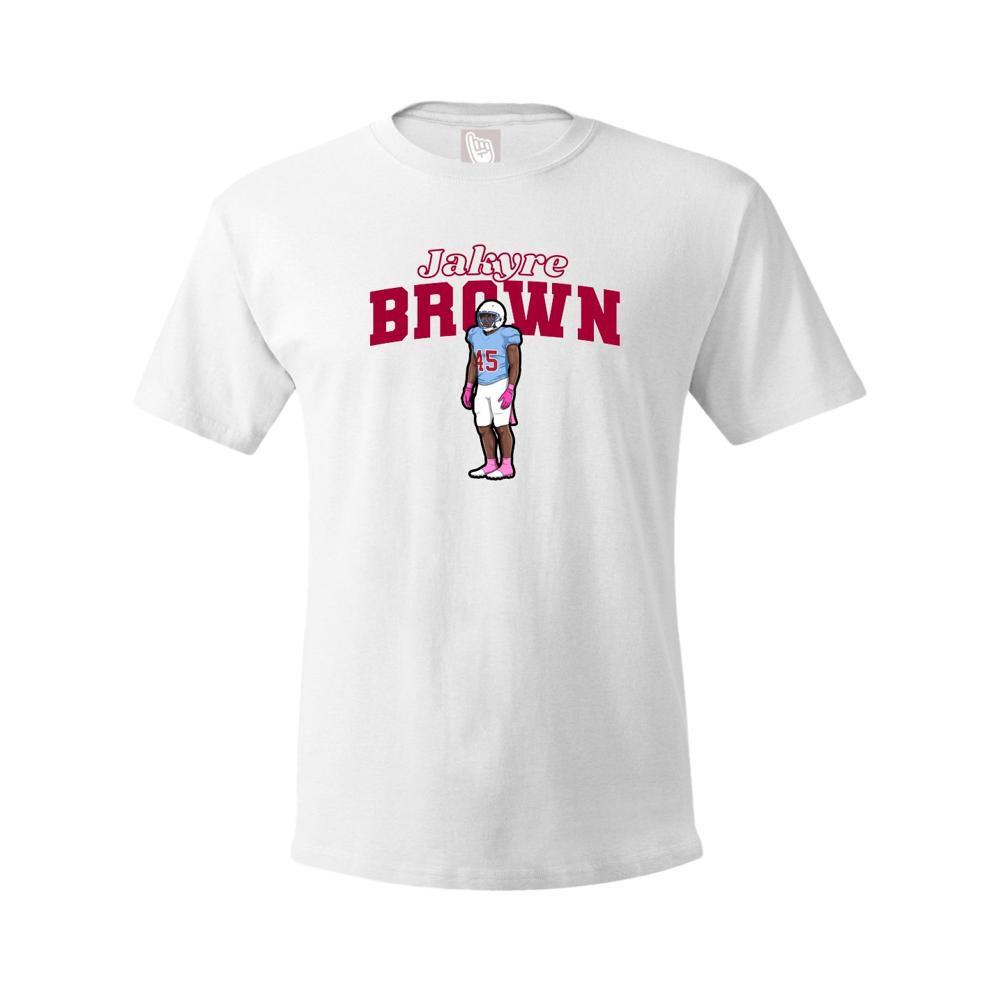 Youth Tee — Name Arch in White