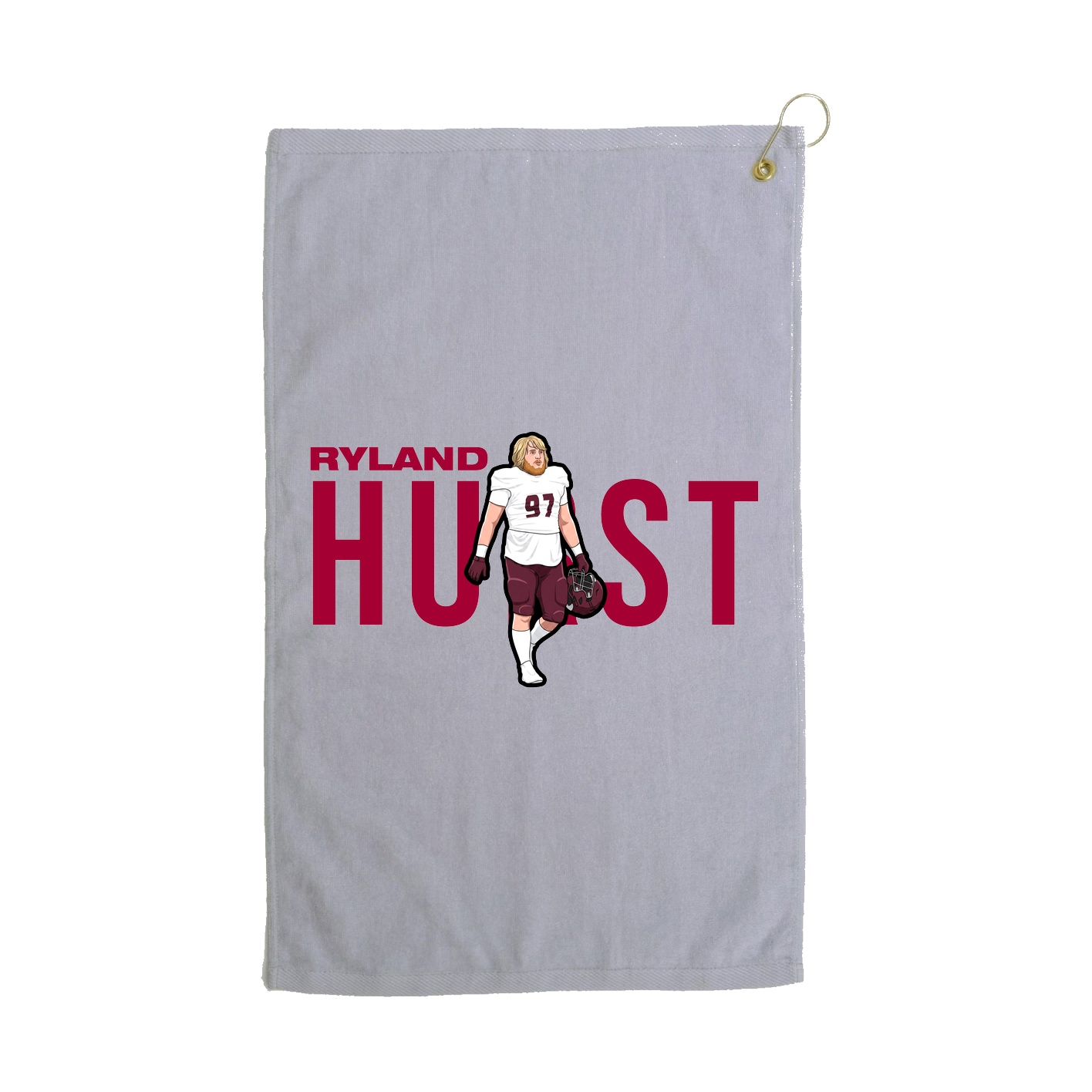 Golf Towel — Player Name in Grey