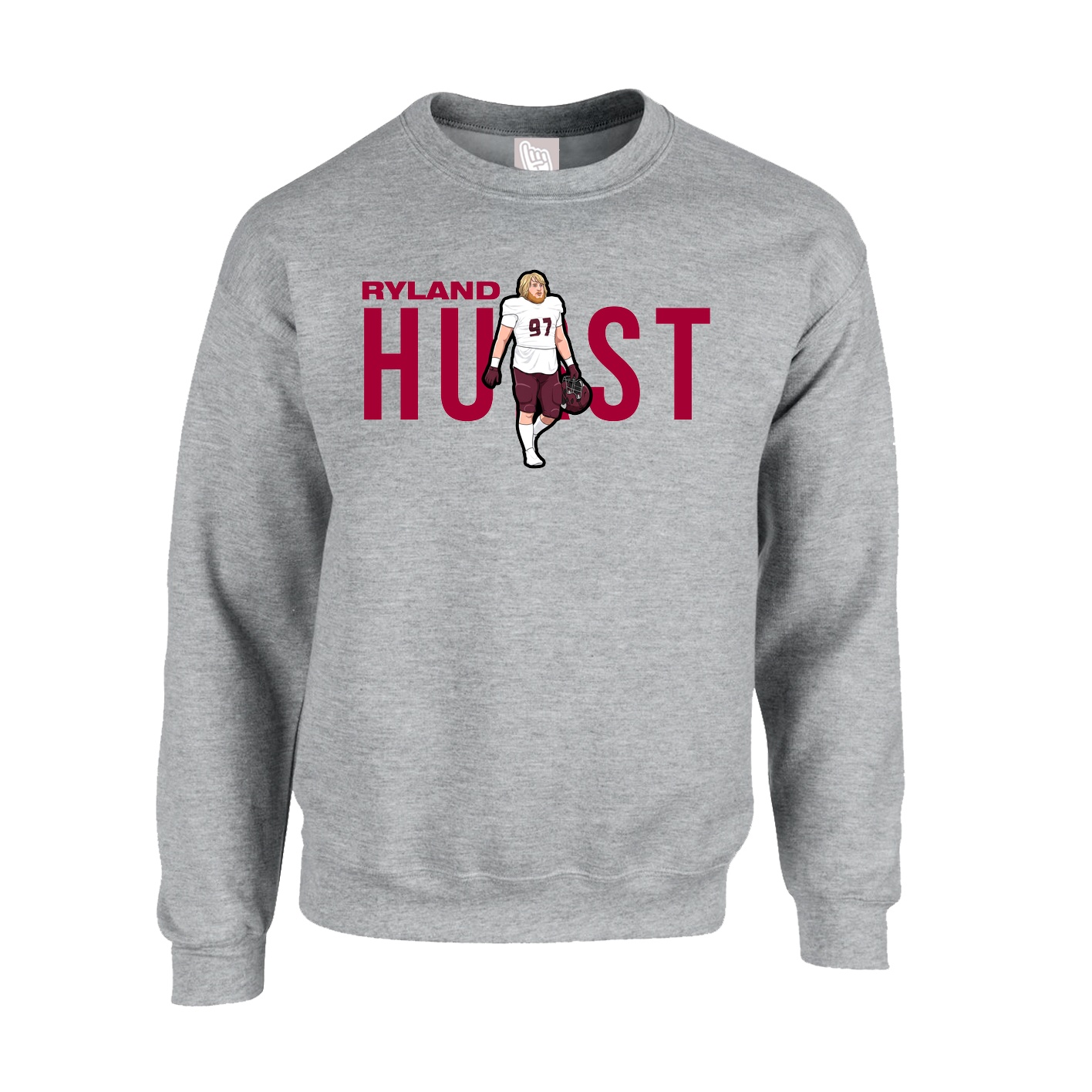 Fleece Crew — Player Name in Grey