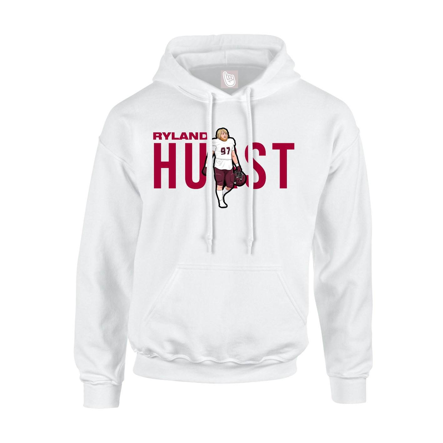 Youth Hoodie — Player Name in White