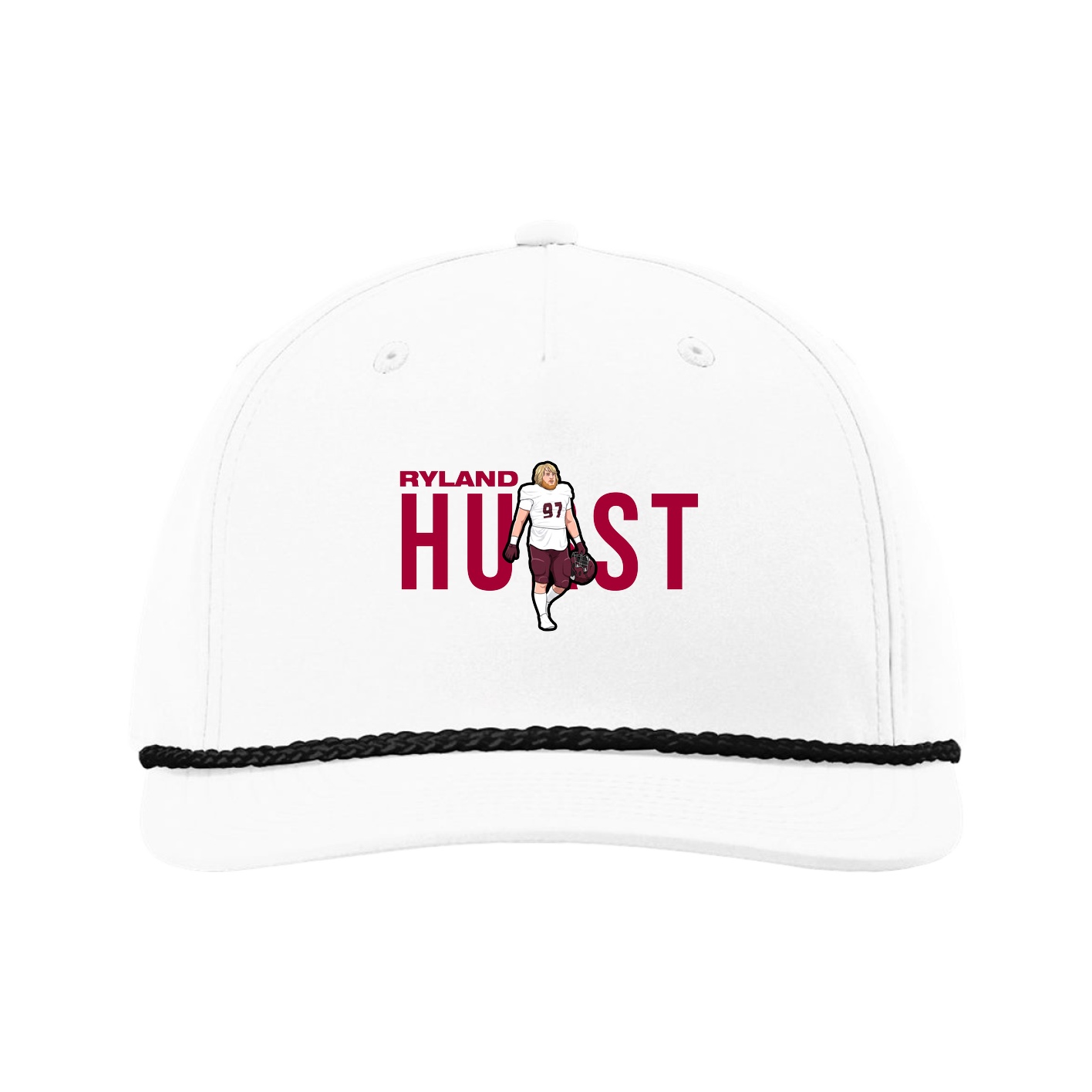 Five-Panel Classic Rope Cap — Player Name in White