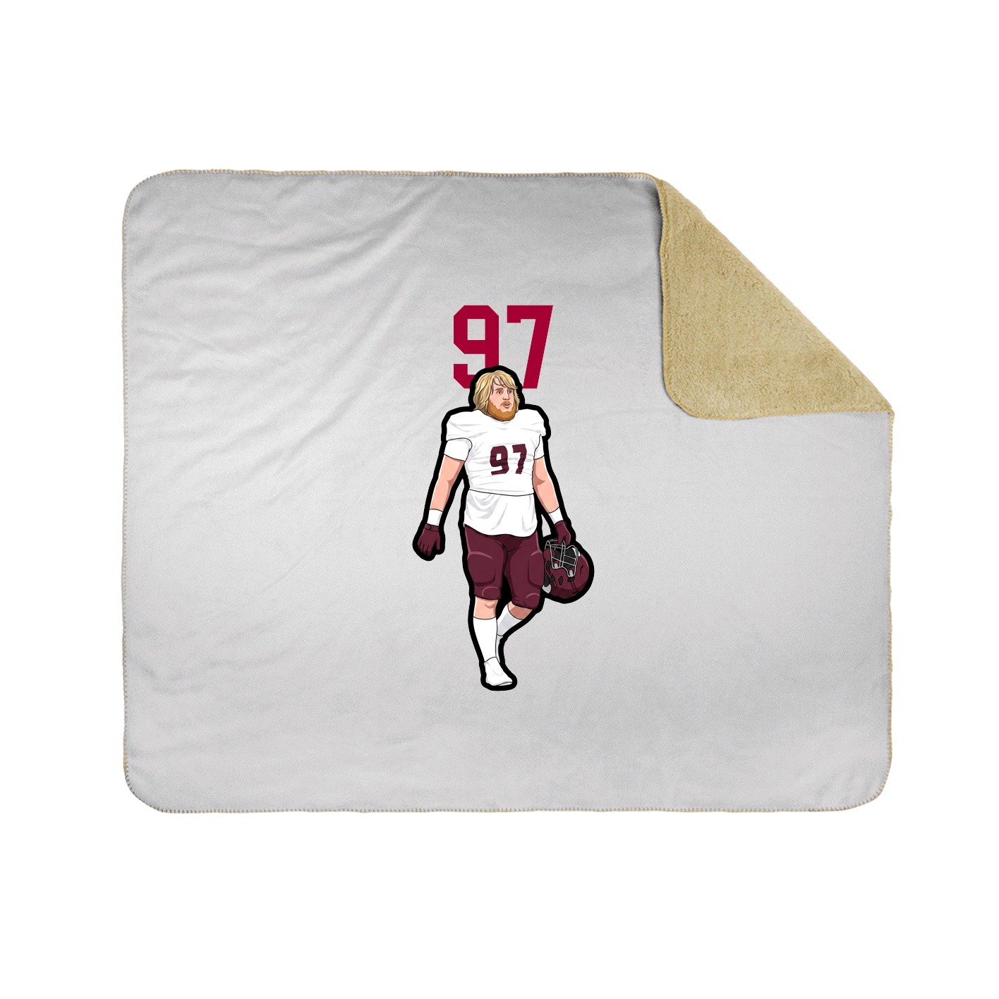 Throw Blanket — Number Top in White