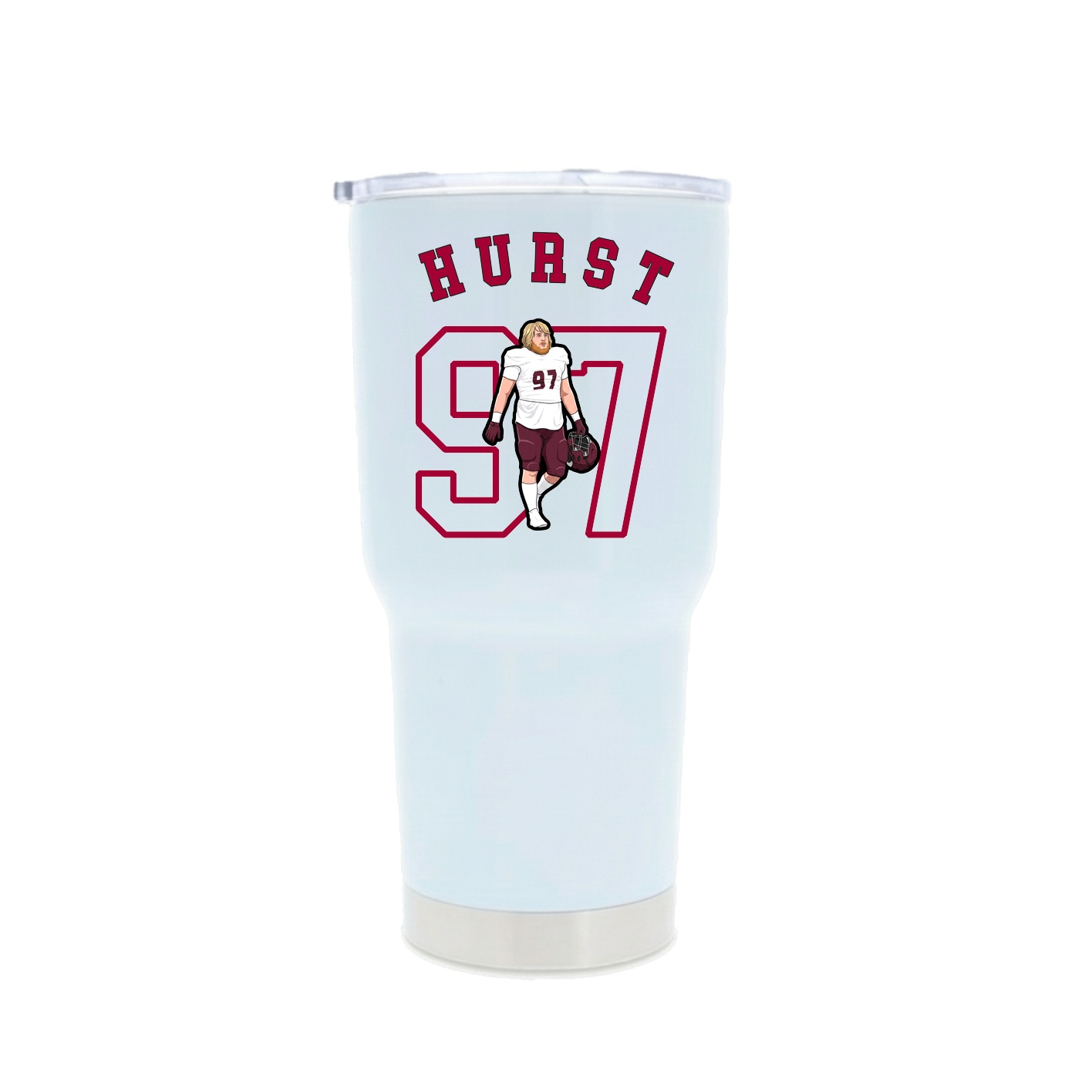 30oz Stainless Steel Tumbler — Shirsey Arch in White