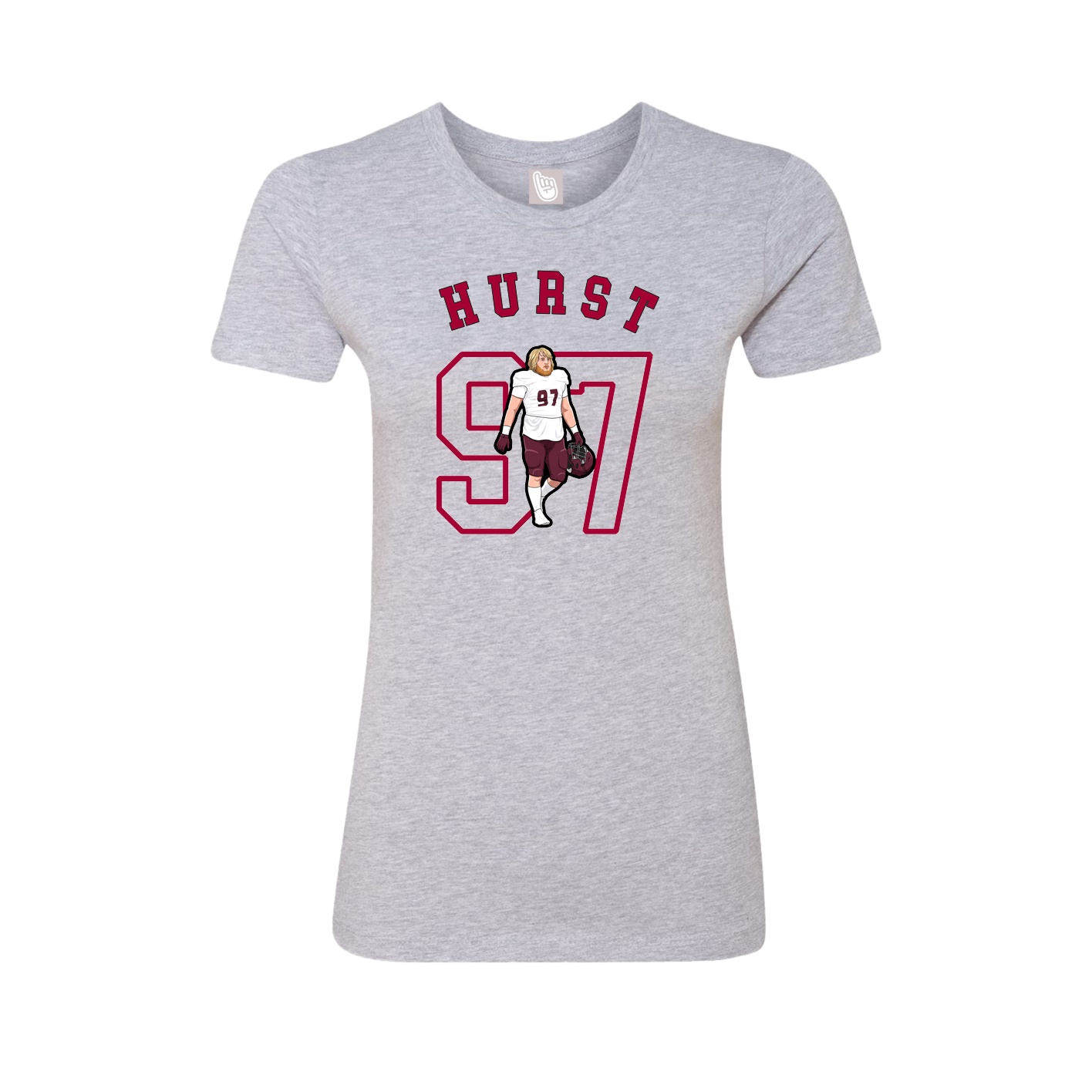 Fitted Women's Tee — Shirsey Arch in Grey