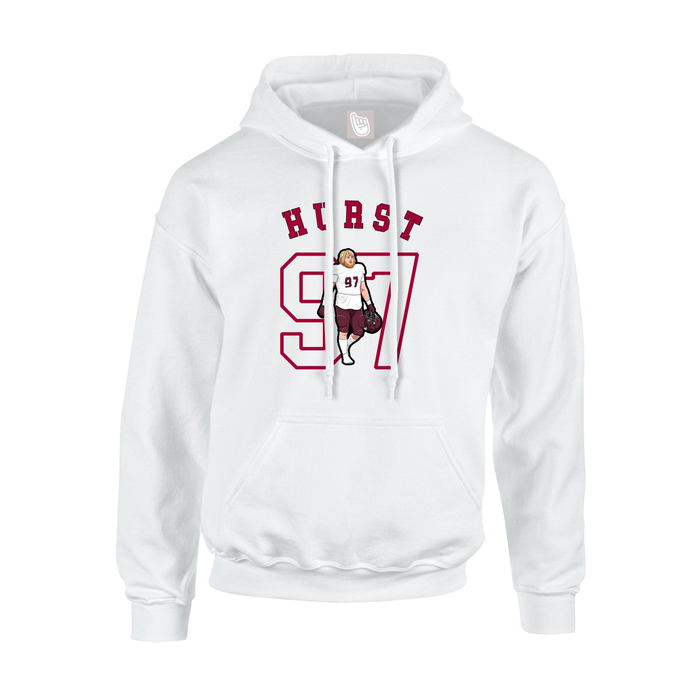 Youth Hoodie — Shirsey Arch in White