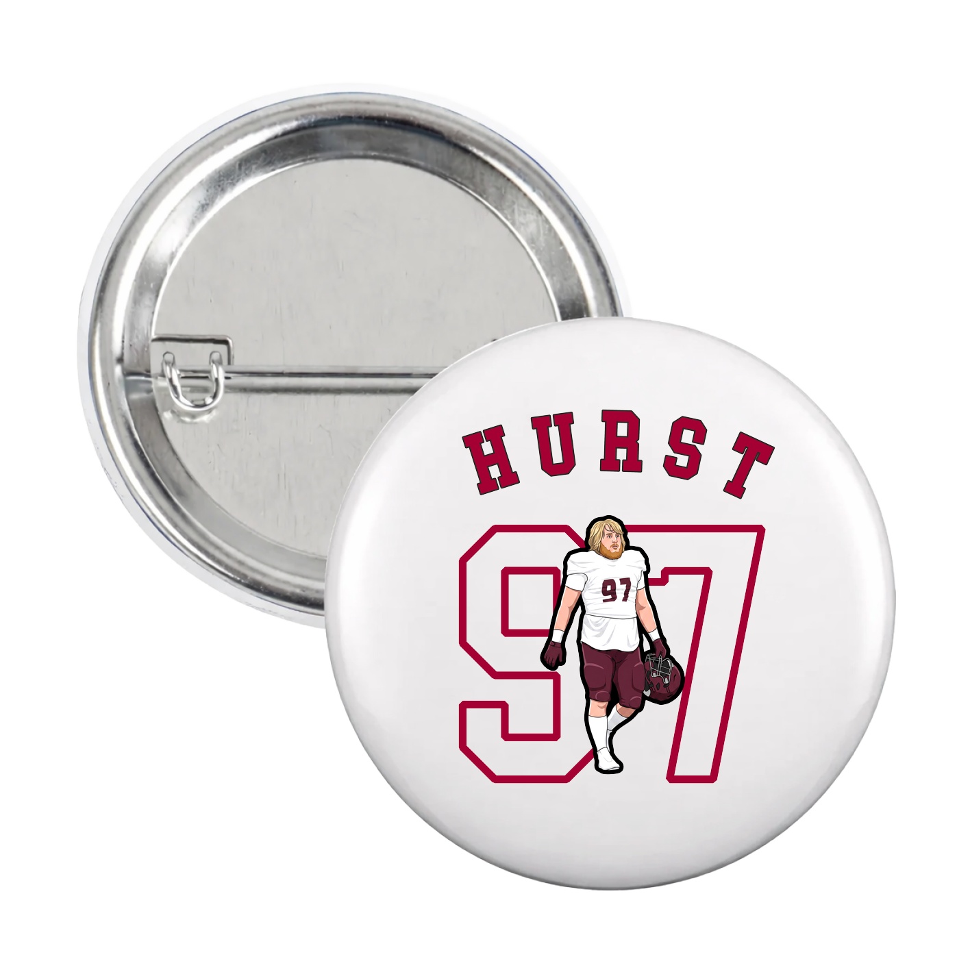 Game Day Button — Shirsey Arch in White