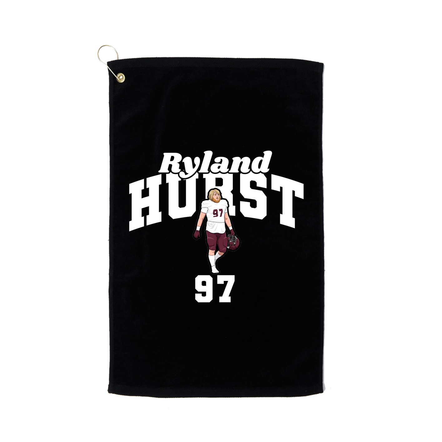 Golf Towel — Signature Arch in Black