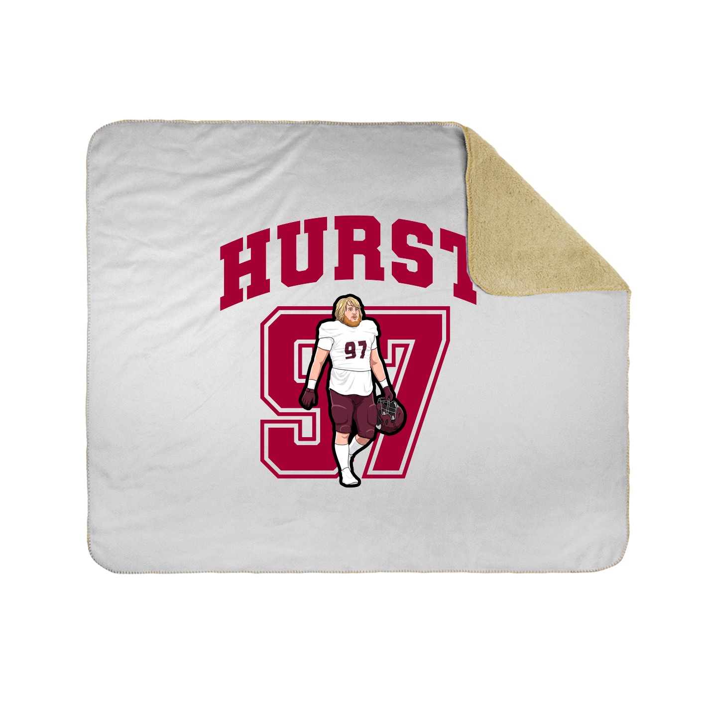 Throw Blanket — Number in White