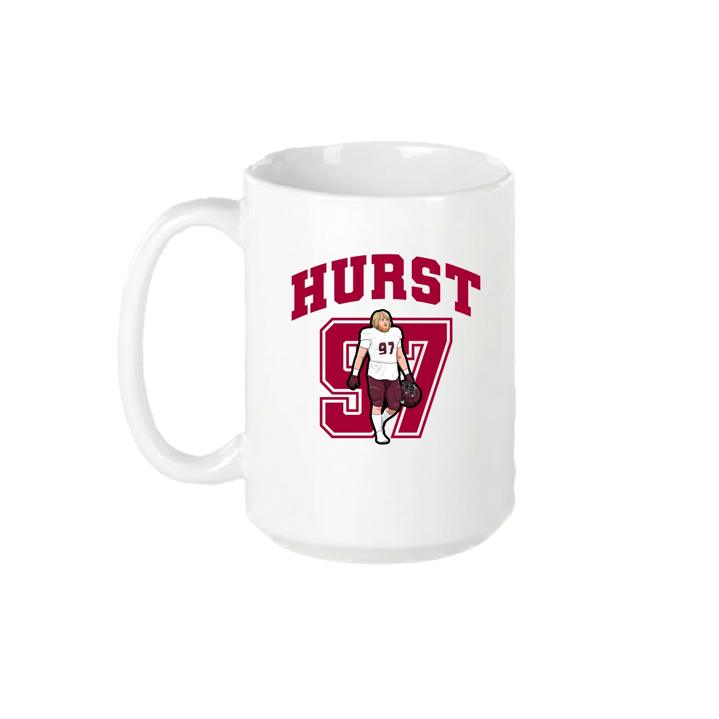 15oz Coffee Mug — Number in White