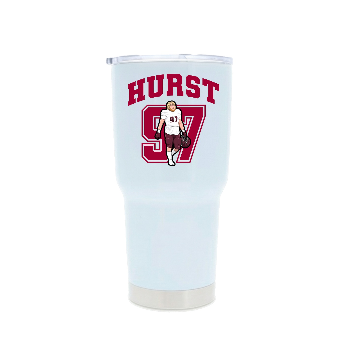 30oz Stainless Steel Tumbler — Number in White
