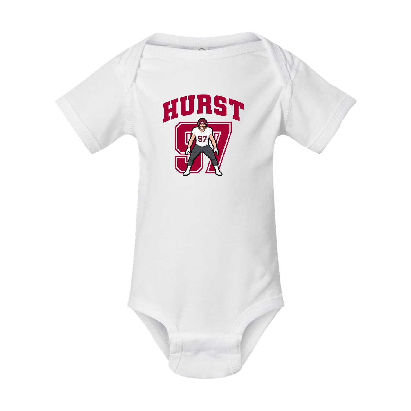 Baby Onesie — Number in White