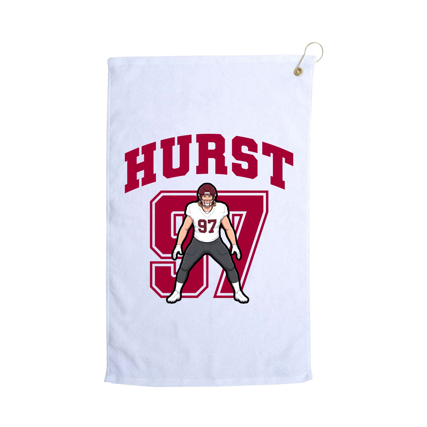 Golf Towel — Number in White