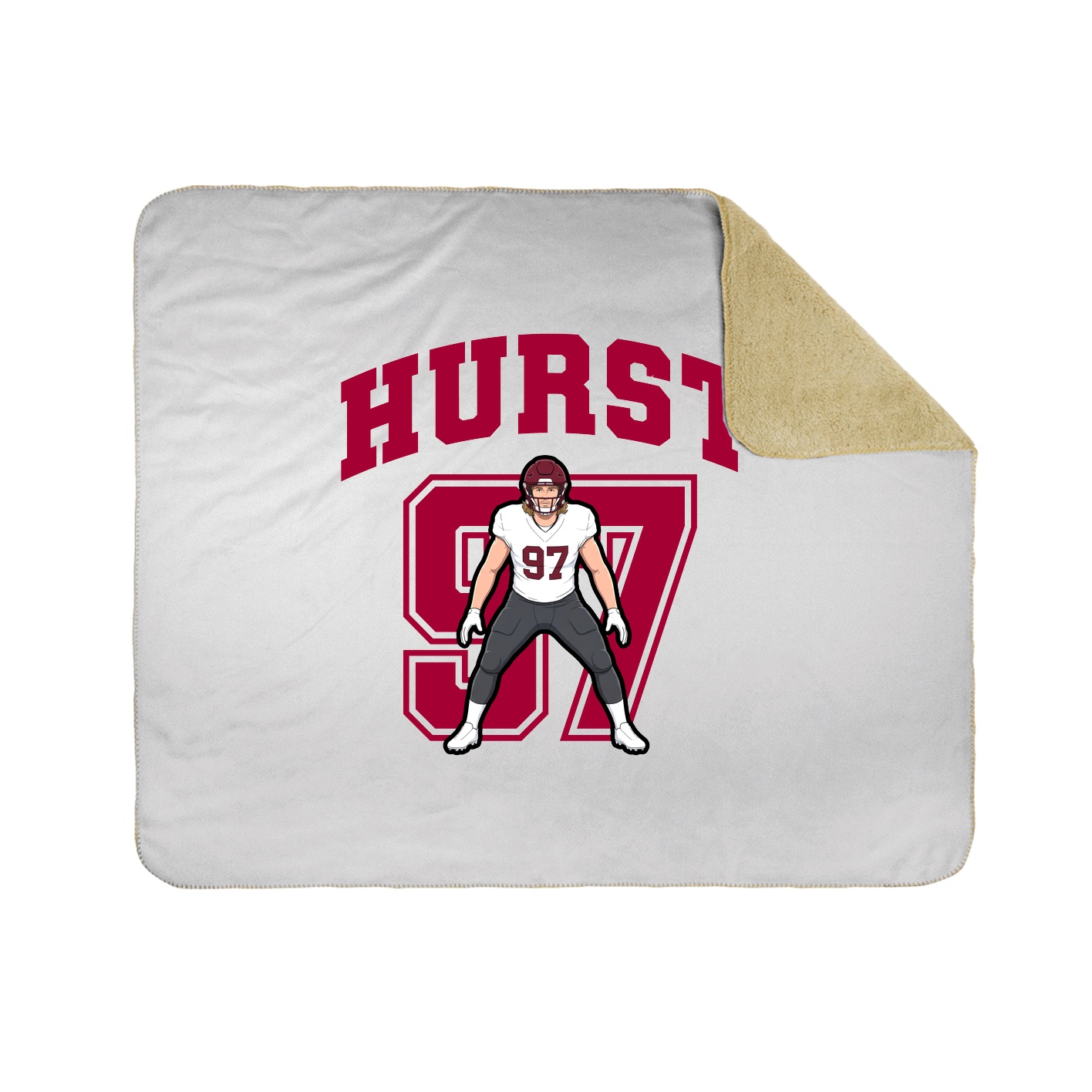 Throw Blanket — Number in White