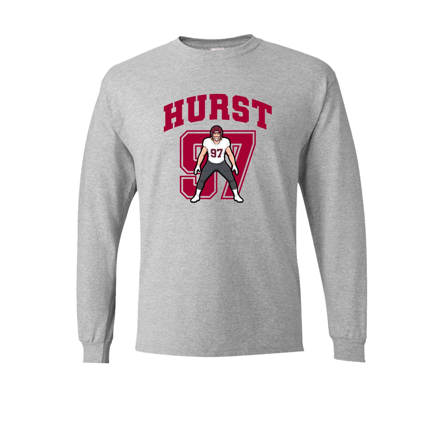 Long Sleeve Tee — Number in Grey