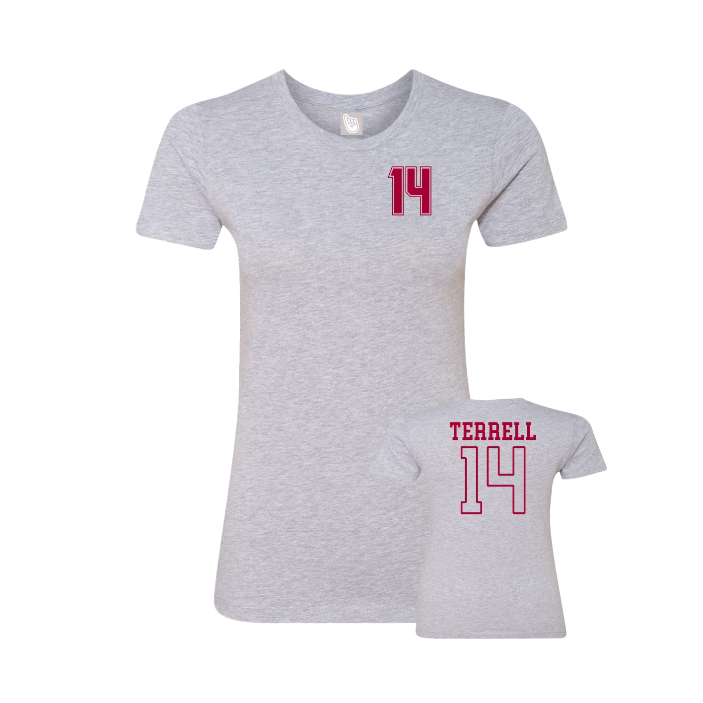 Womens Tee — Chest Back in Grey