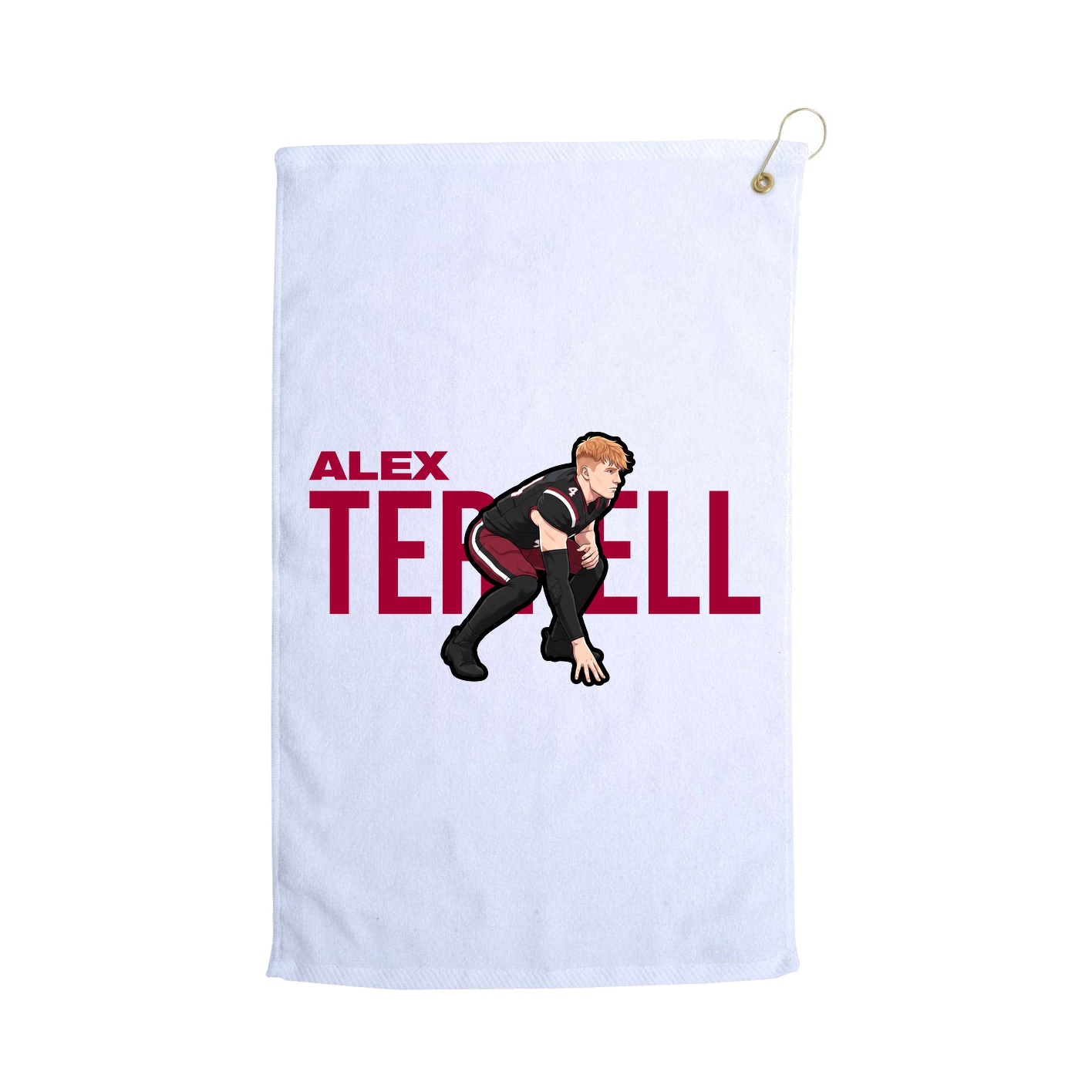 Golf Towel — Player Name in White