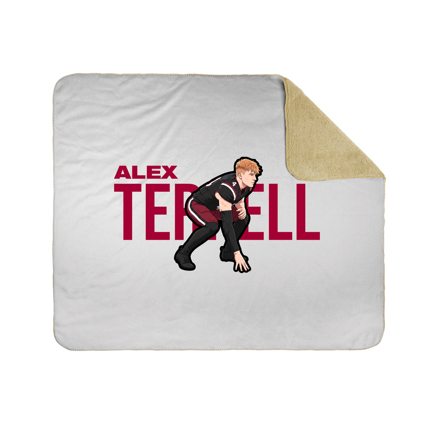 Throw Blanket — Player Name in White