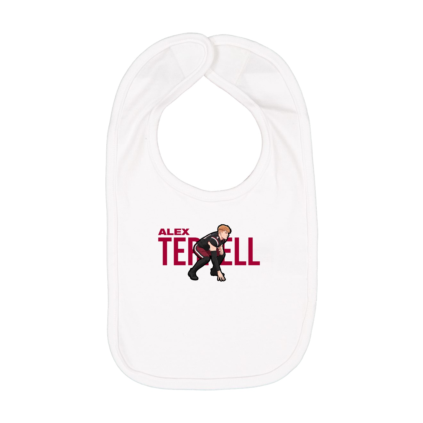 Infant Bib — Player Name in White