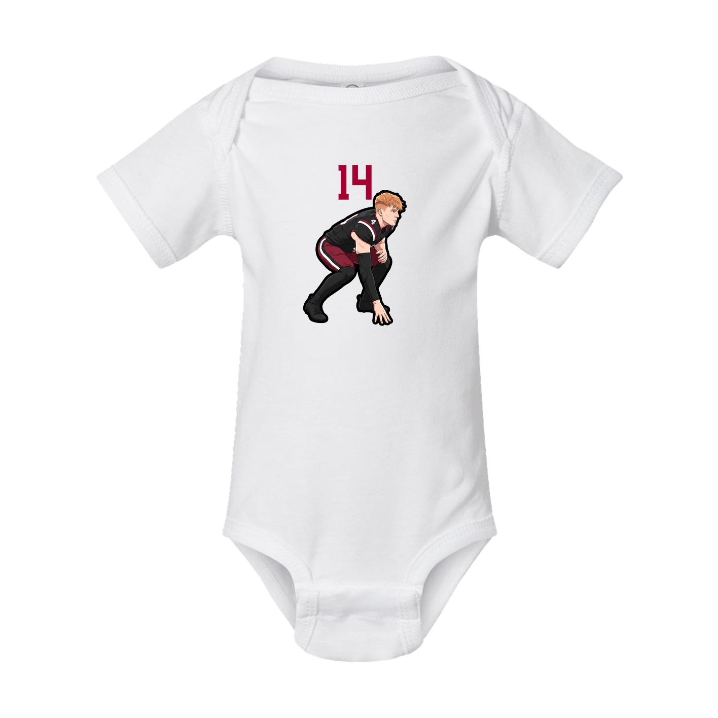 Baby Onesie — Number Top in White