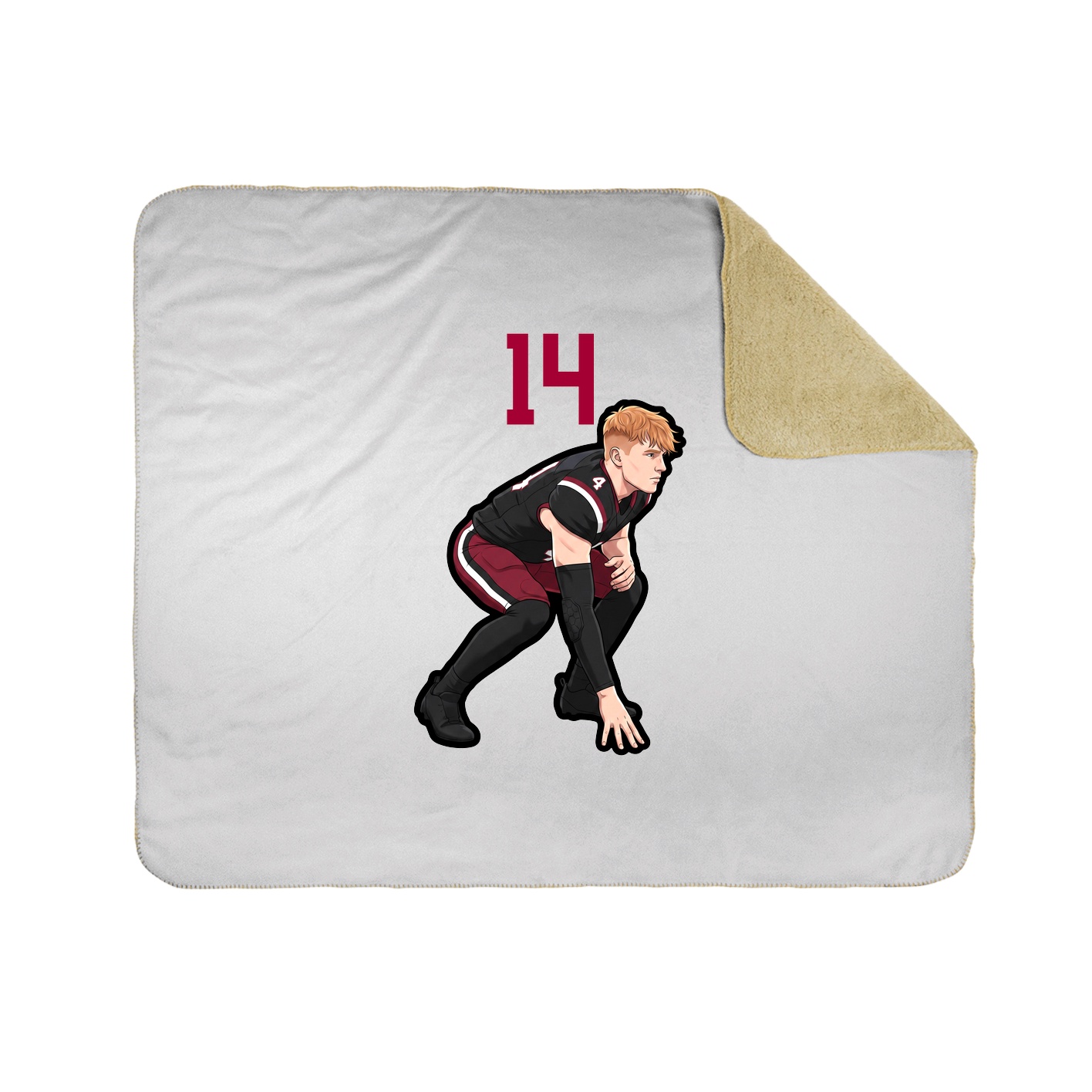 Throw Blanket — Number Top in White