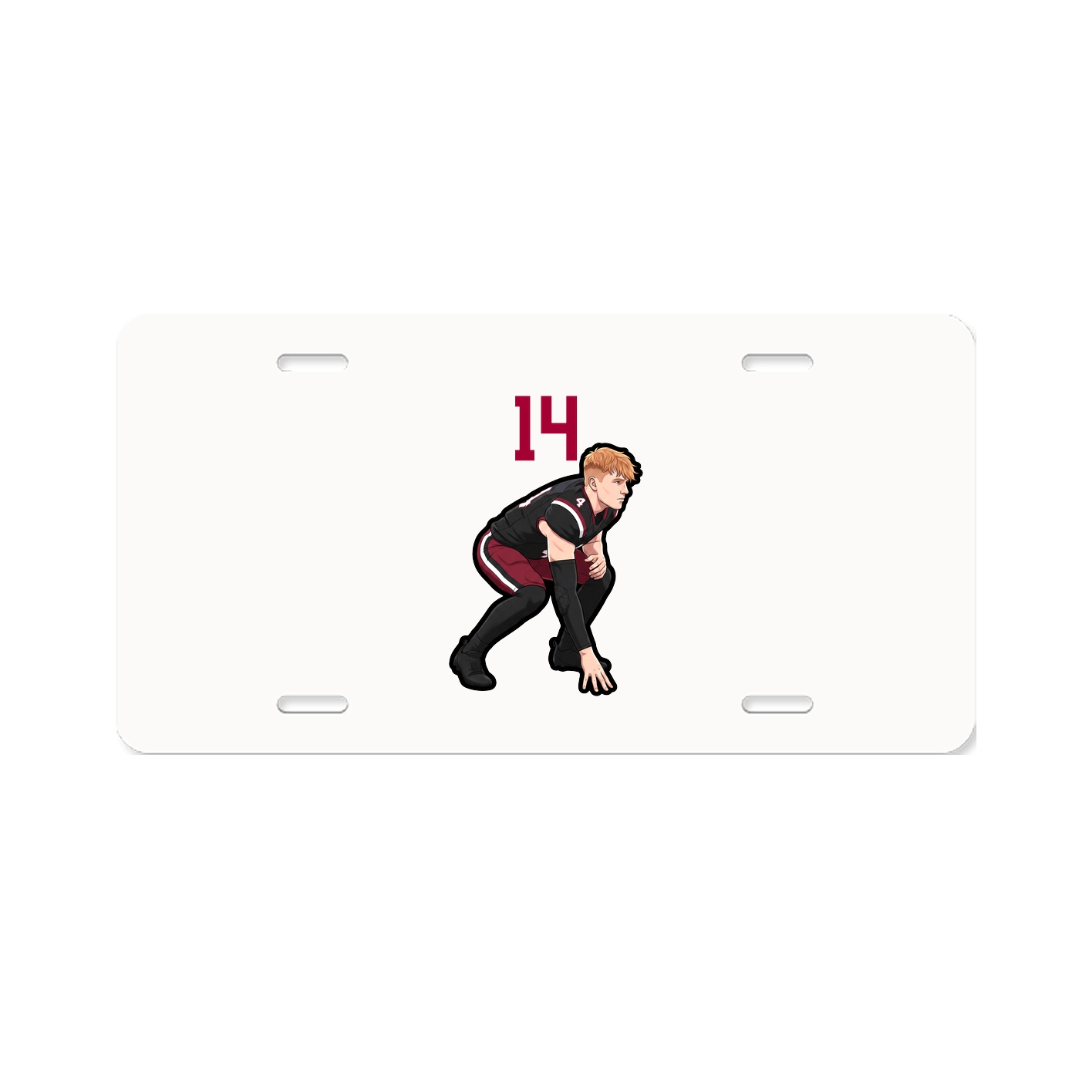 License Plate — Number Top in Classic