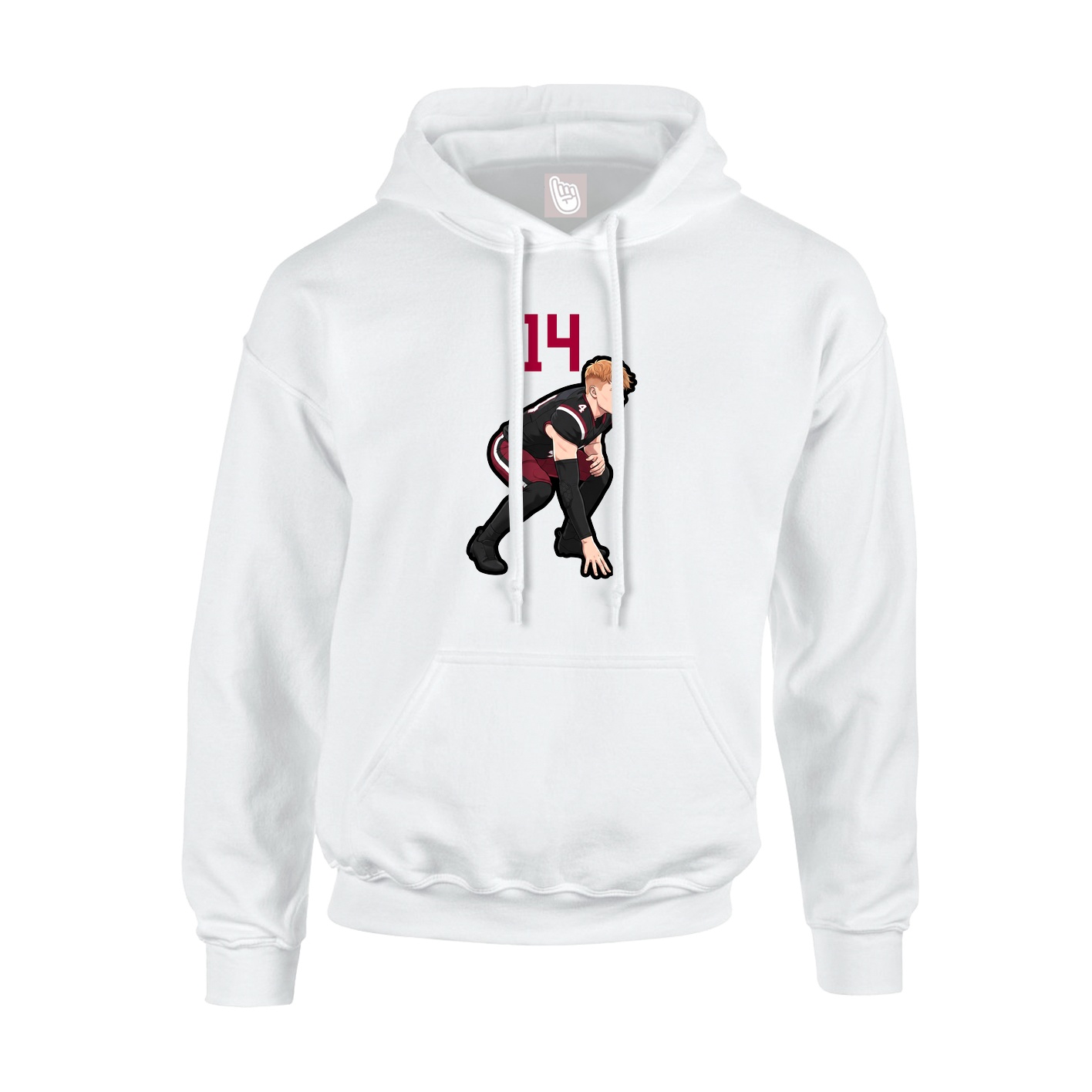 Hoodie — Number Top in White