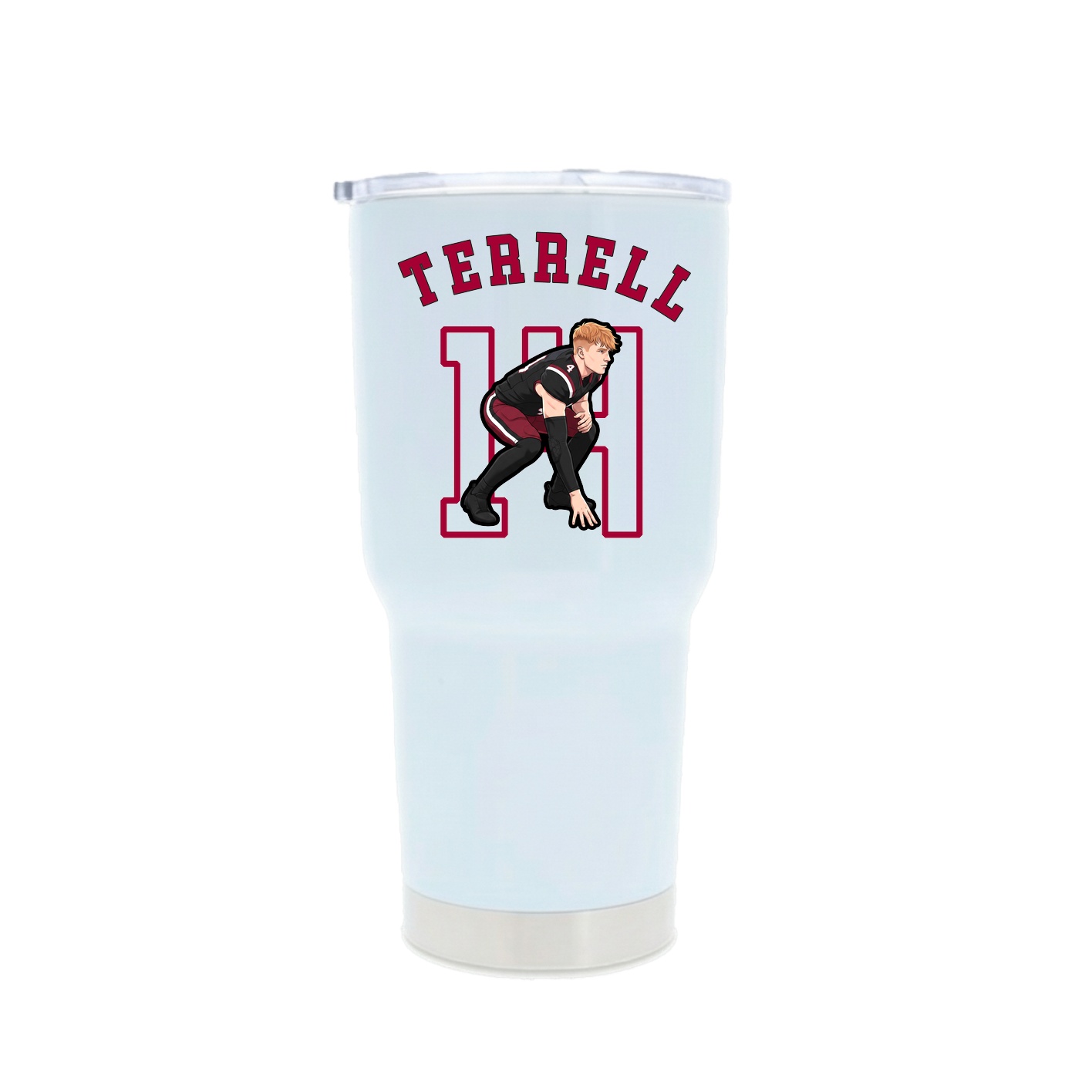 30oz Stainless Steel Tumbler — Shirsey Arch in White