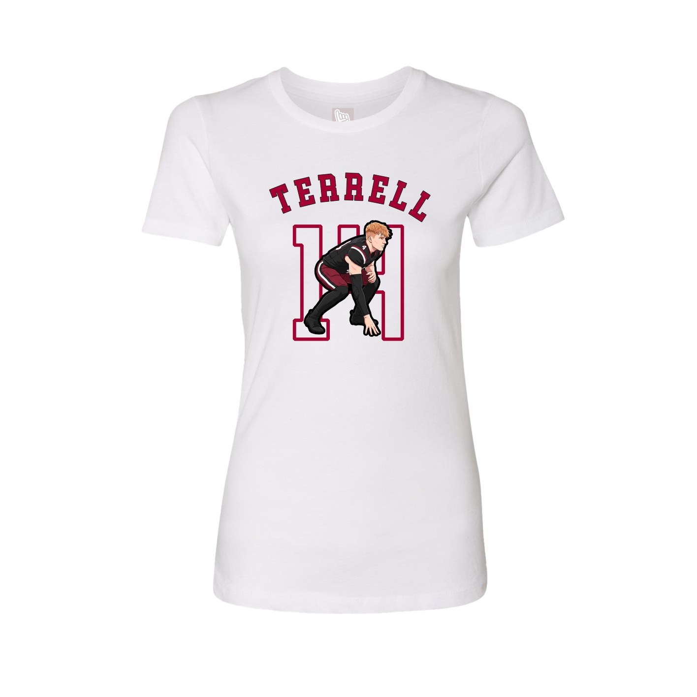 Fitted Women's Tee — Shirsey Arch in White