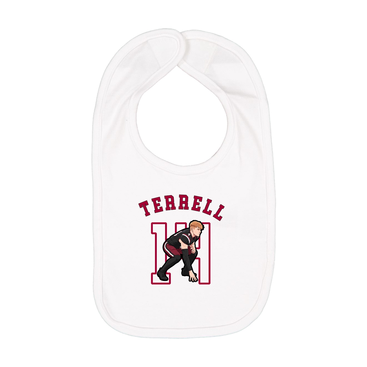 Infant Bib — Shirsey Arch in White