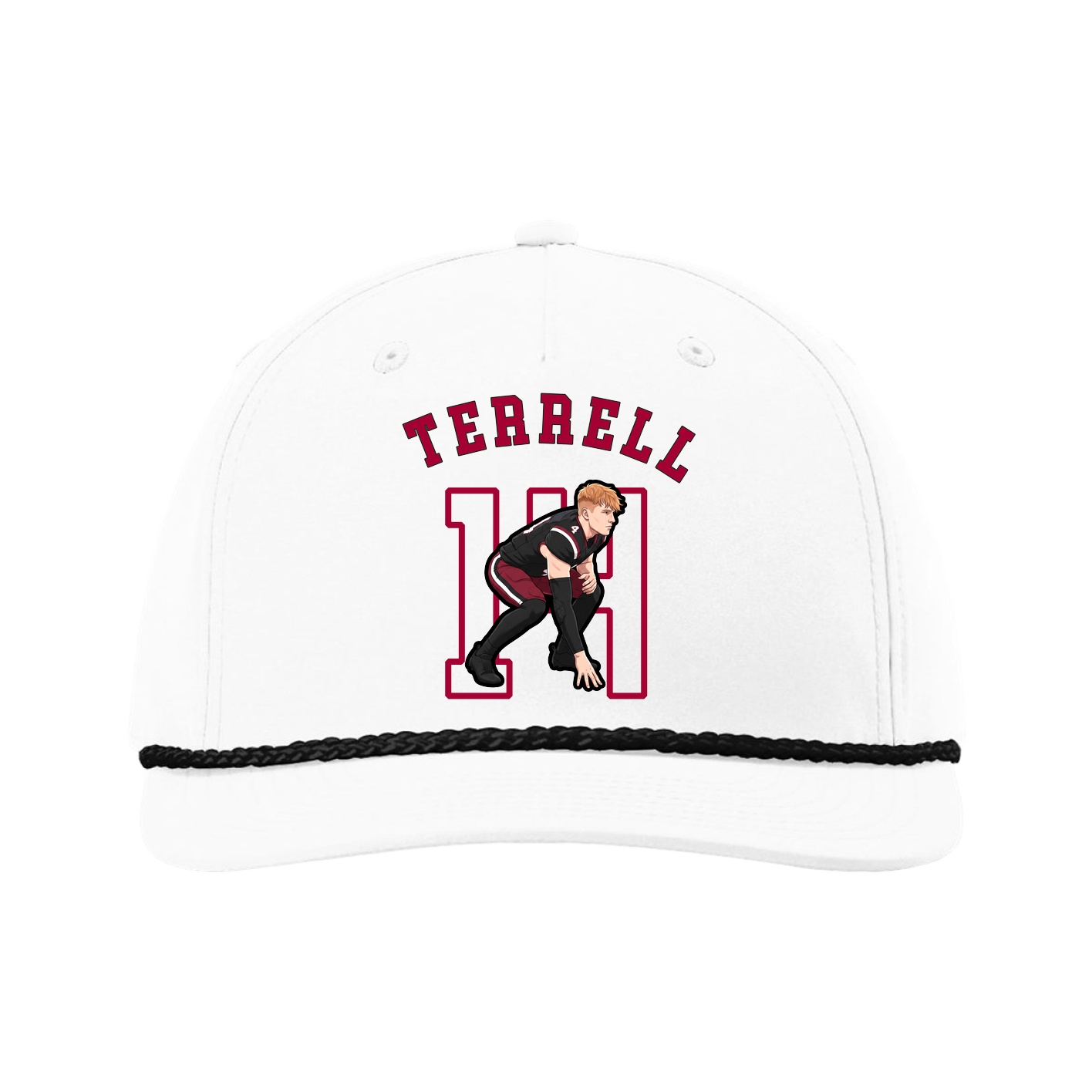 Five-Panel Classic Rope Cap — Shirsey Arch in White
