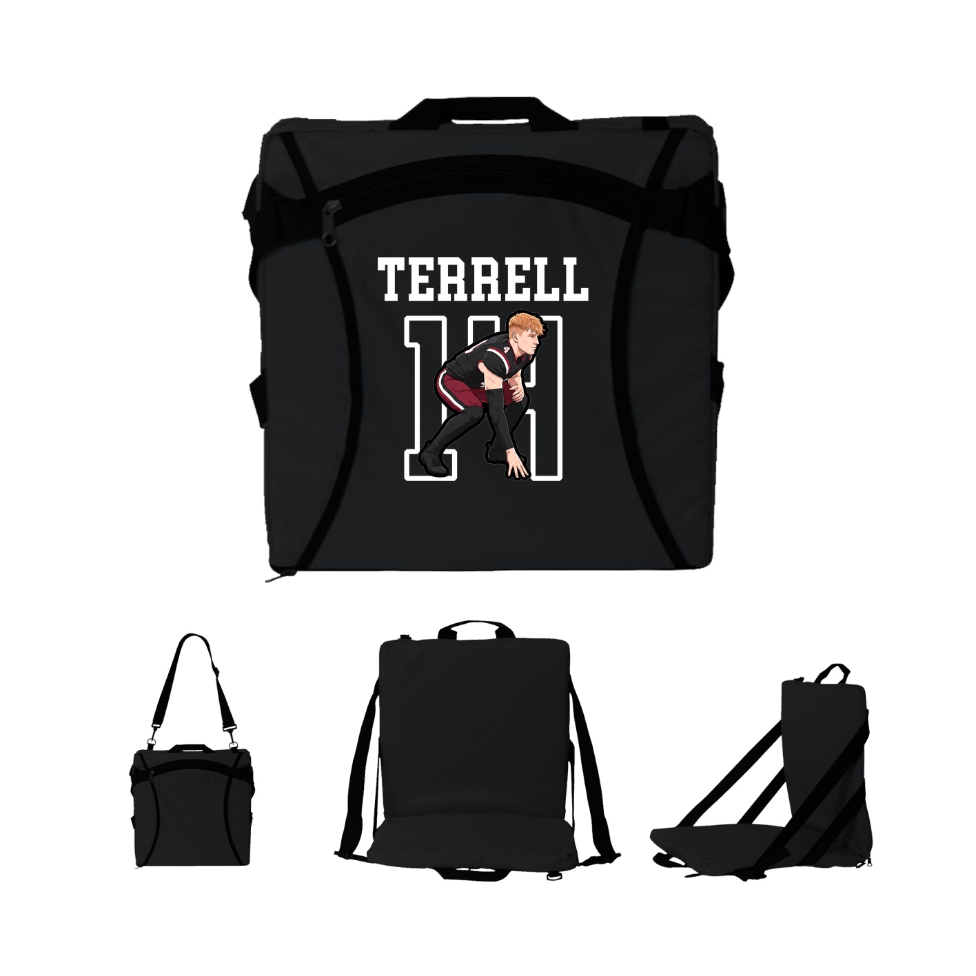 Folding Stadium Seat — Shirsey in Black