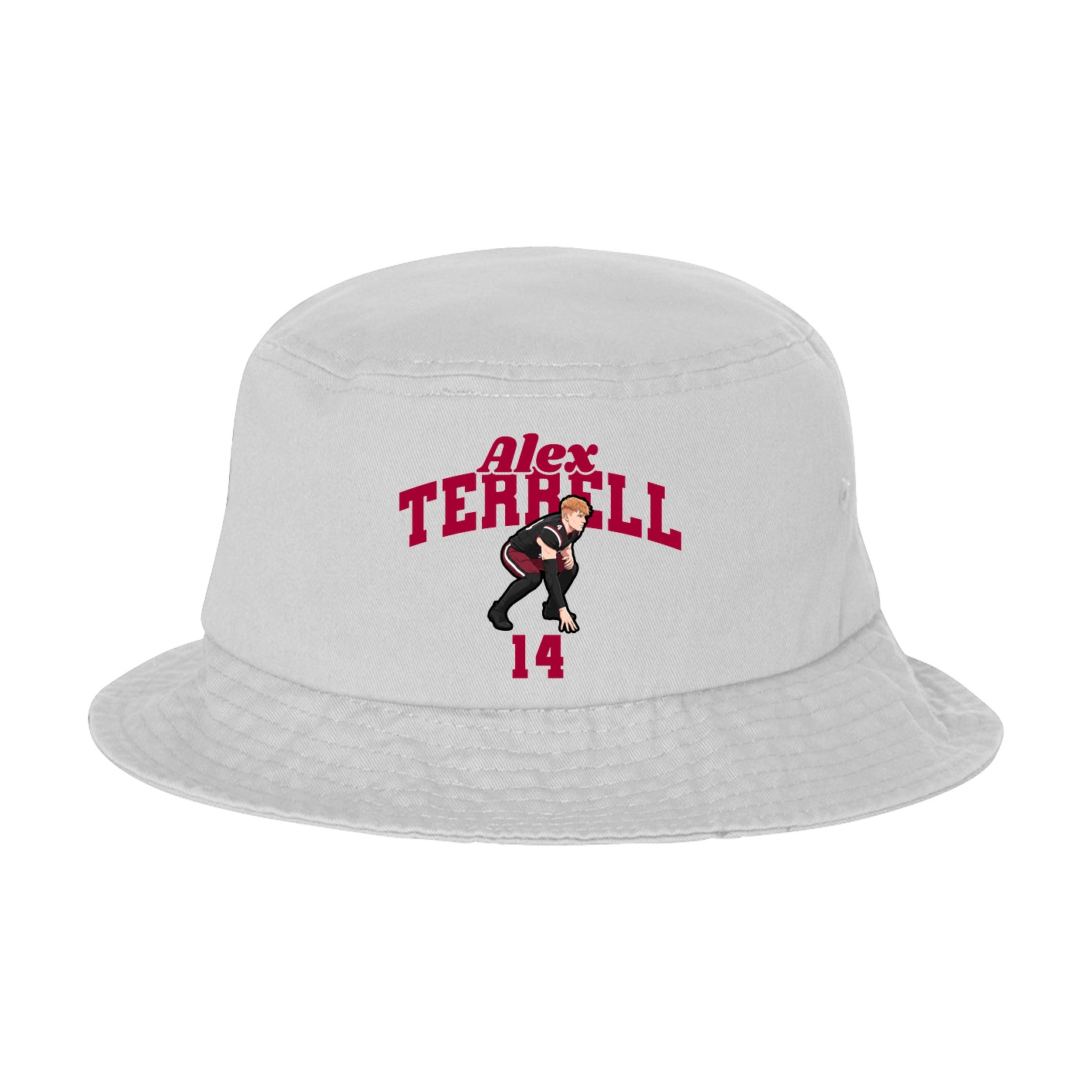 Bucket Cap — Signature Arch in White