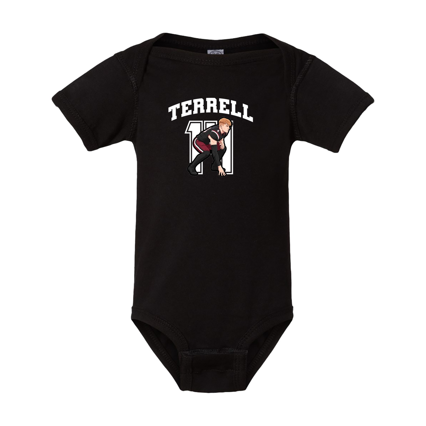 Baby Onesie — Number in Black