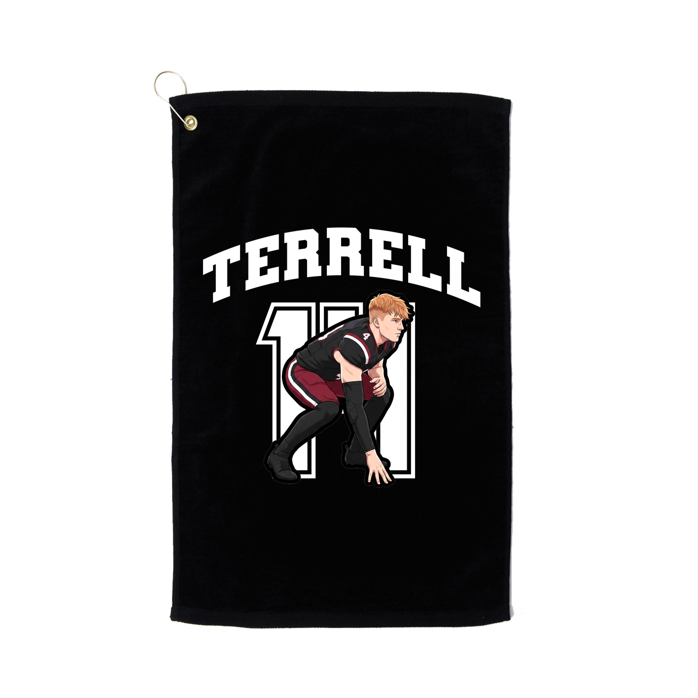 Golf Towel — Number in Black