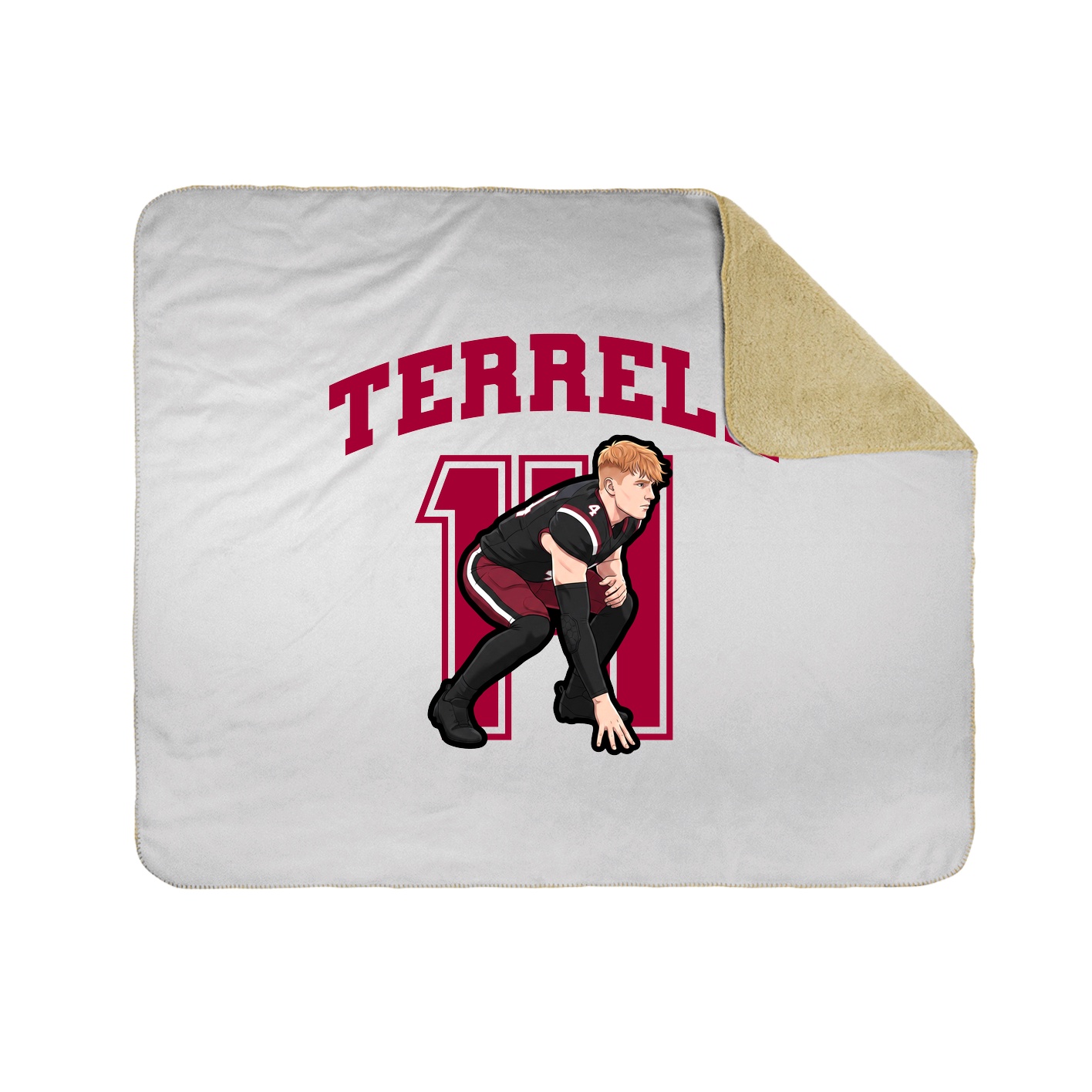 Throw Blanket — Number in White