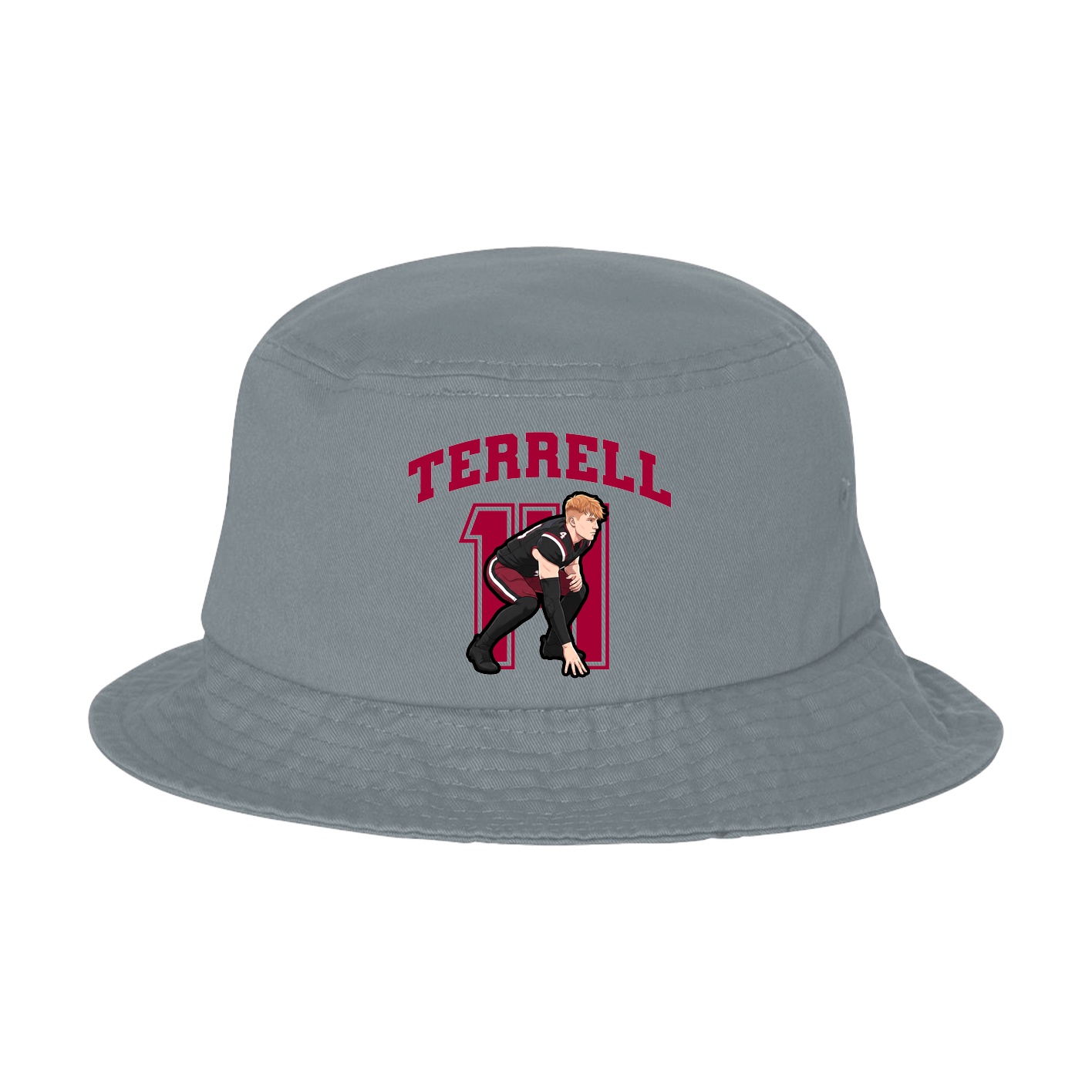 Bucket Cap — Number in Grey