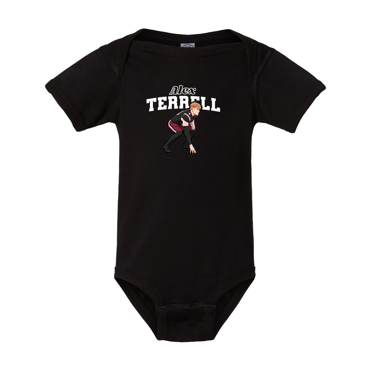 Baby Onesie — Name Arch in Black