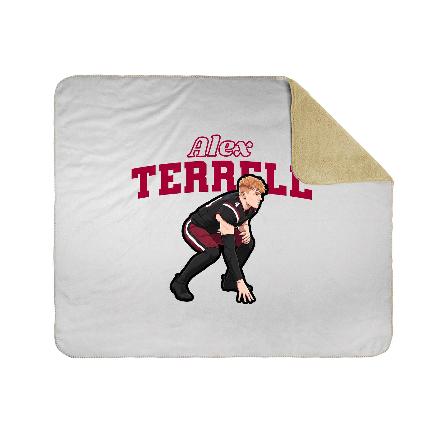 Throw Blanket — Name Arch in White