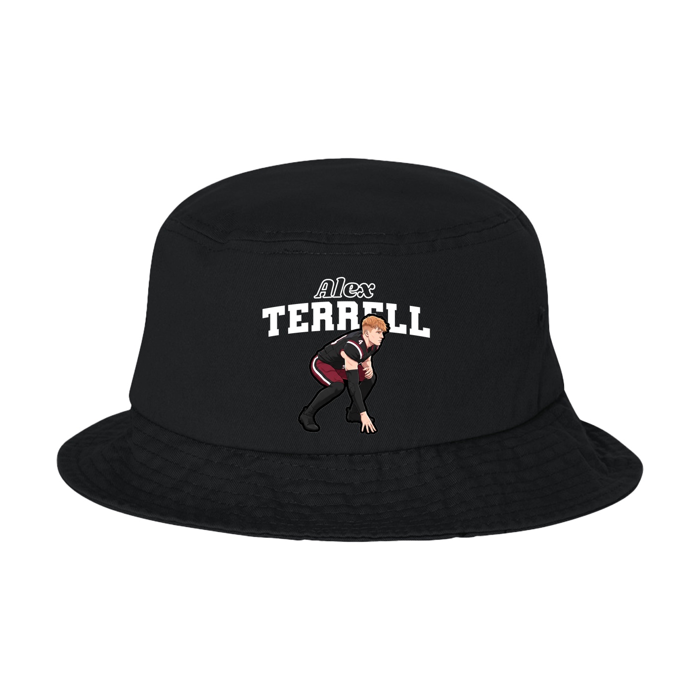 Bucket Cap — Name Arch in Black