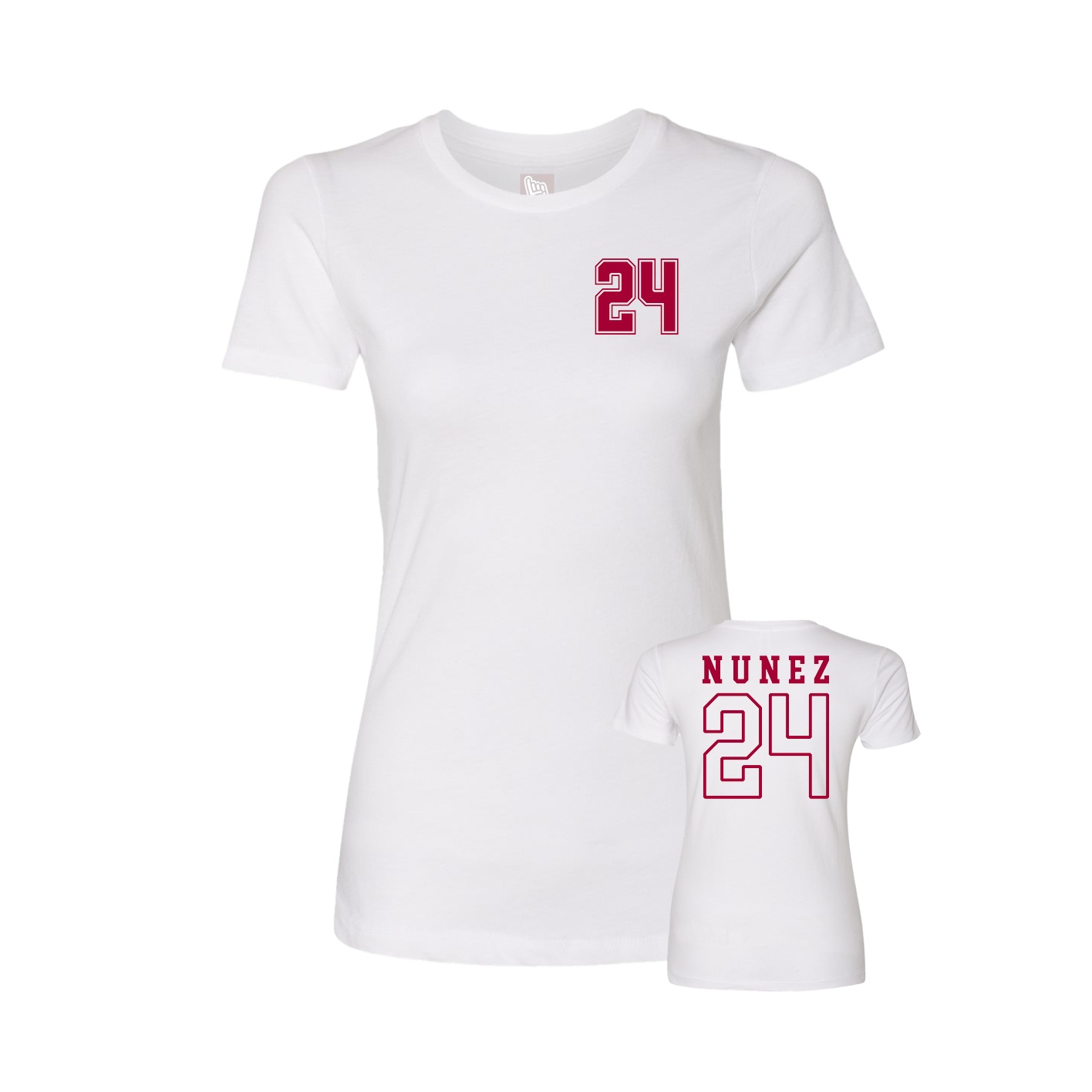 Womens Tee — Chest Back in White
