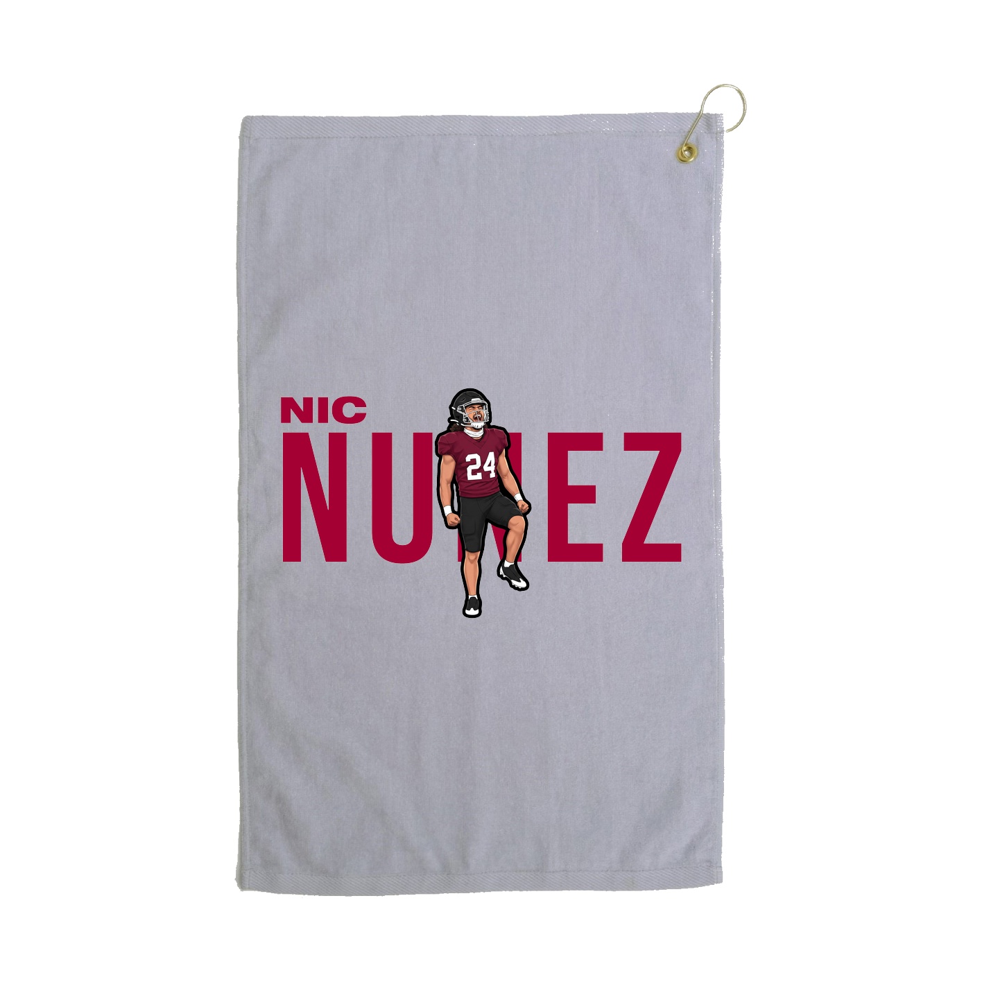 Golf Towel — Player Name in Grey